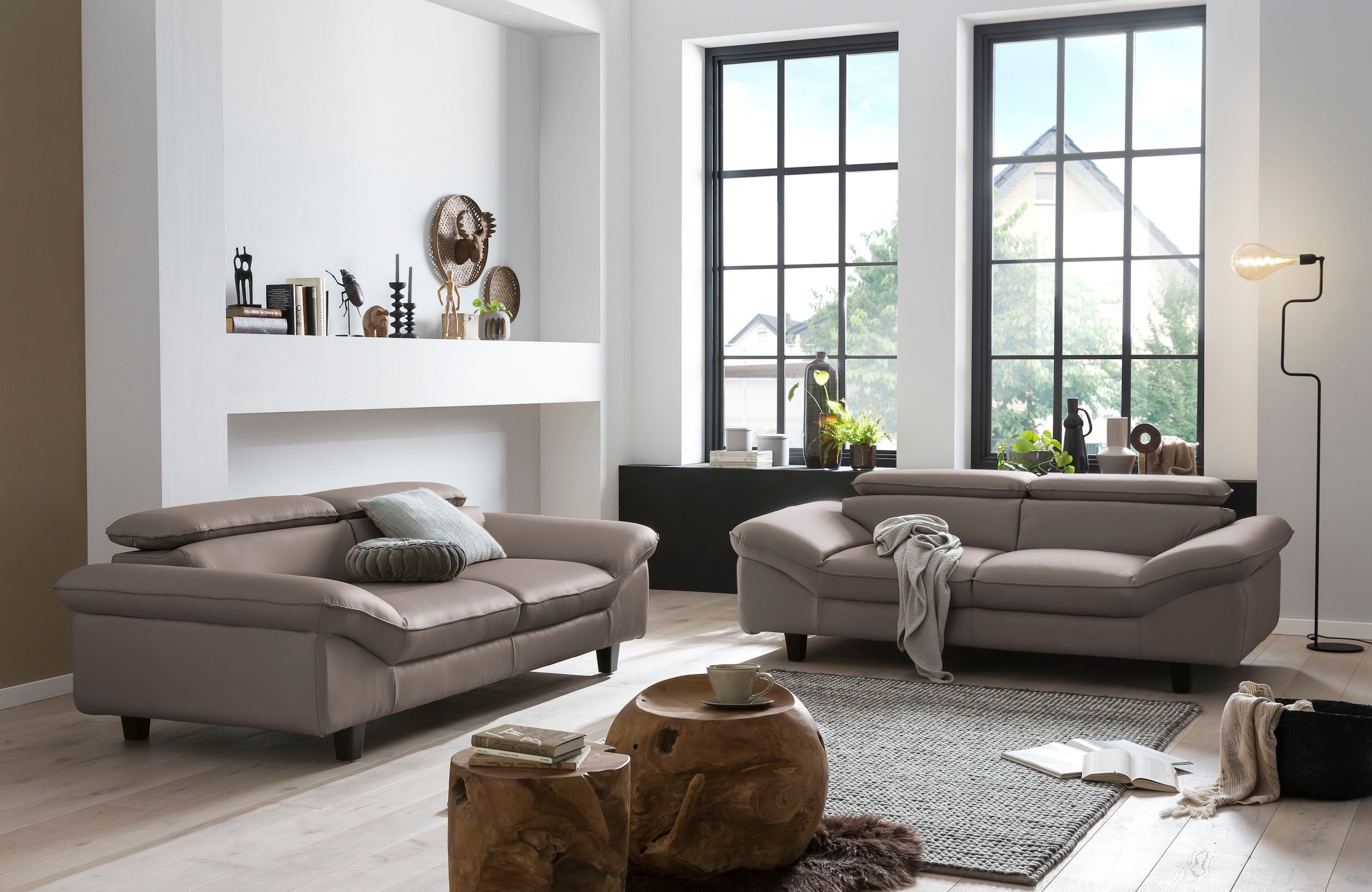 Home affaire 2-Sitzer »Pilot«, Big-Sofa mit Kopfteilverstellung
