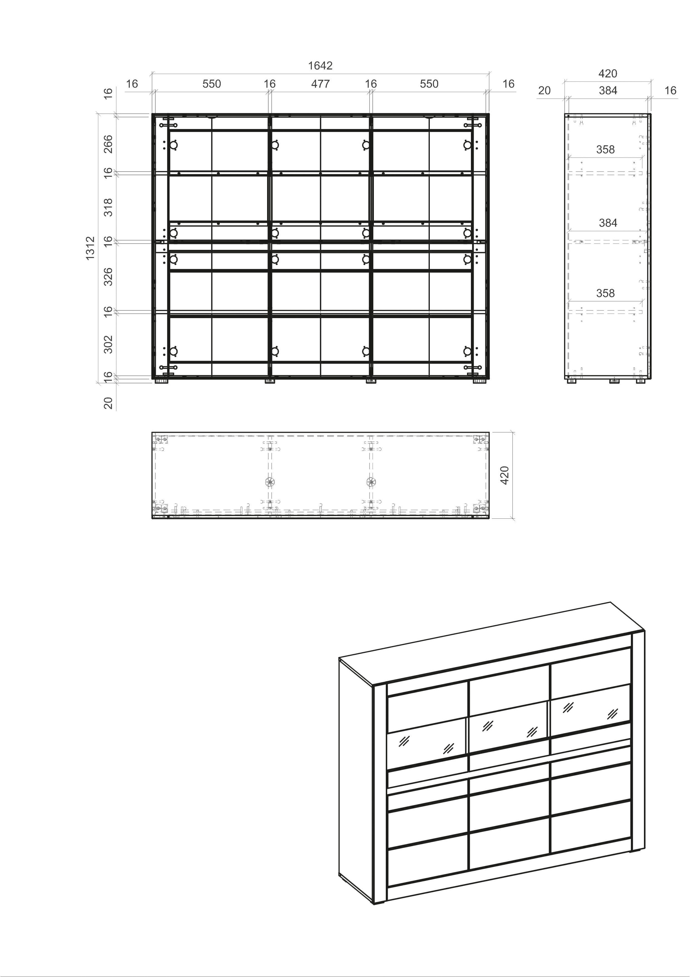 INOSIGN Highboard »CASABLANCA«, Türen Soft-Close-Funktion, Höhe 132 cm