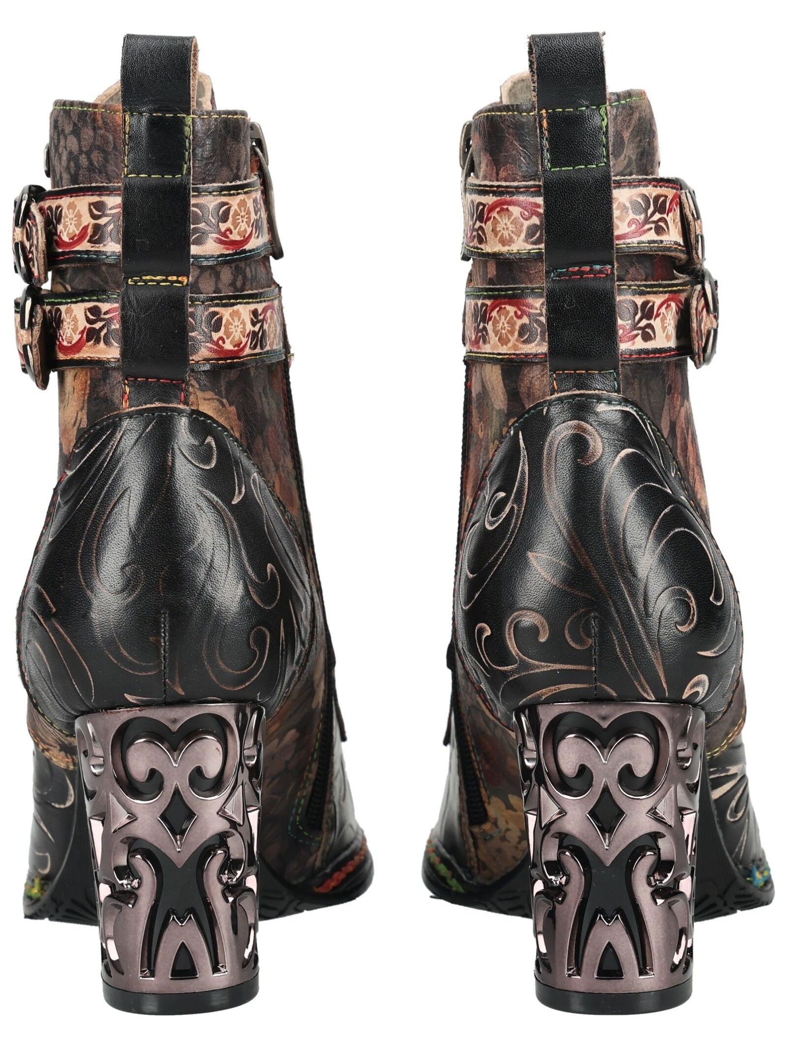 LAURA VITA High-Heel-Stiefelette »LAURA VITA Stiefelette Leder/Textil«