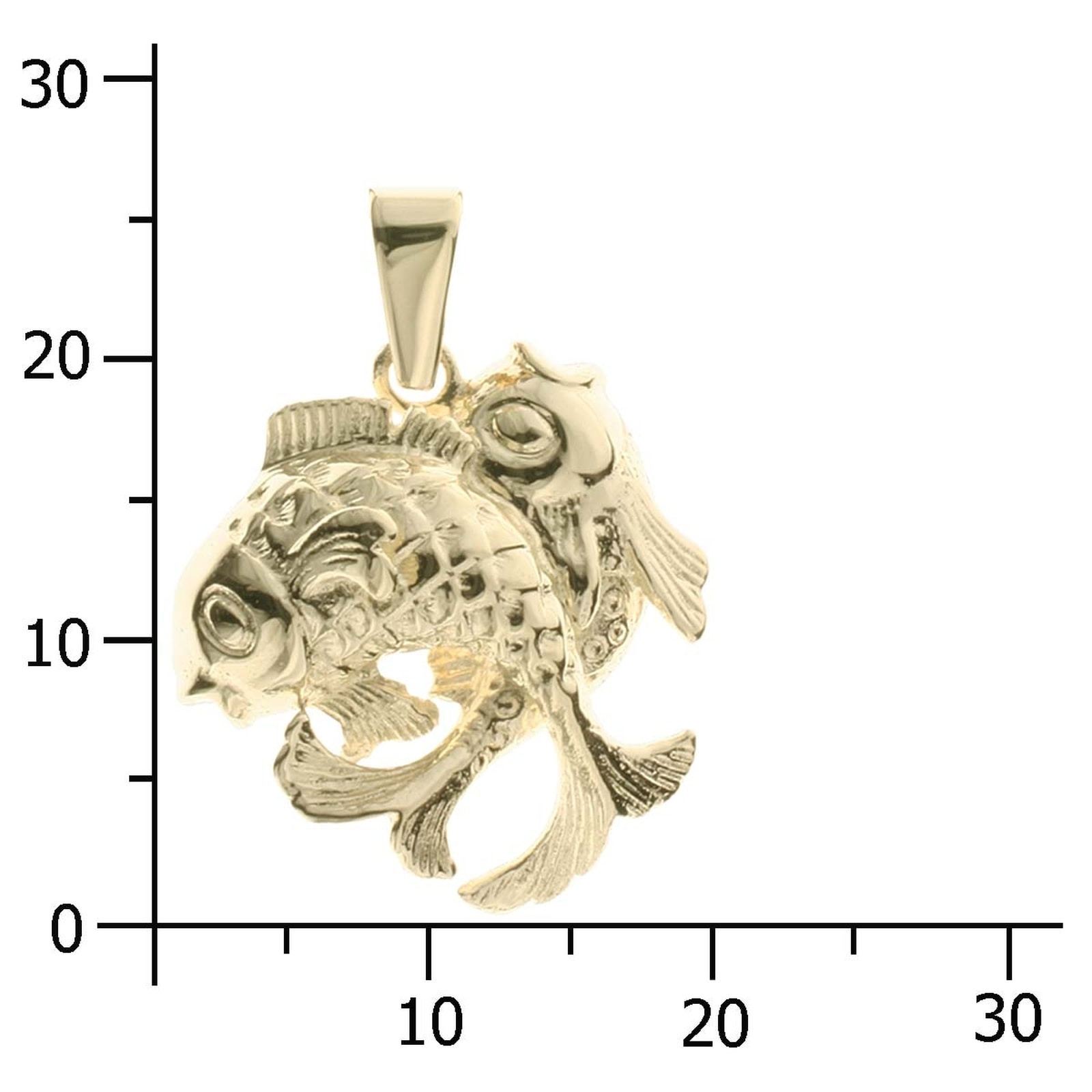 OSTSEE-SCHMUCK Kettenanhänger »- Tierkreiszeichen Fische - Gold 585/000 -,«