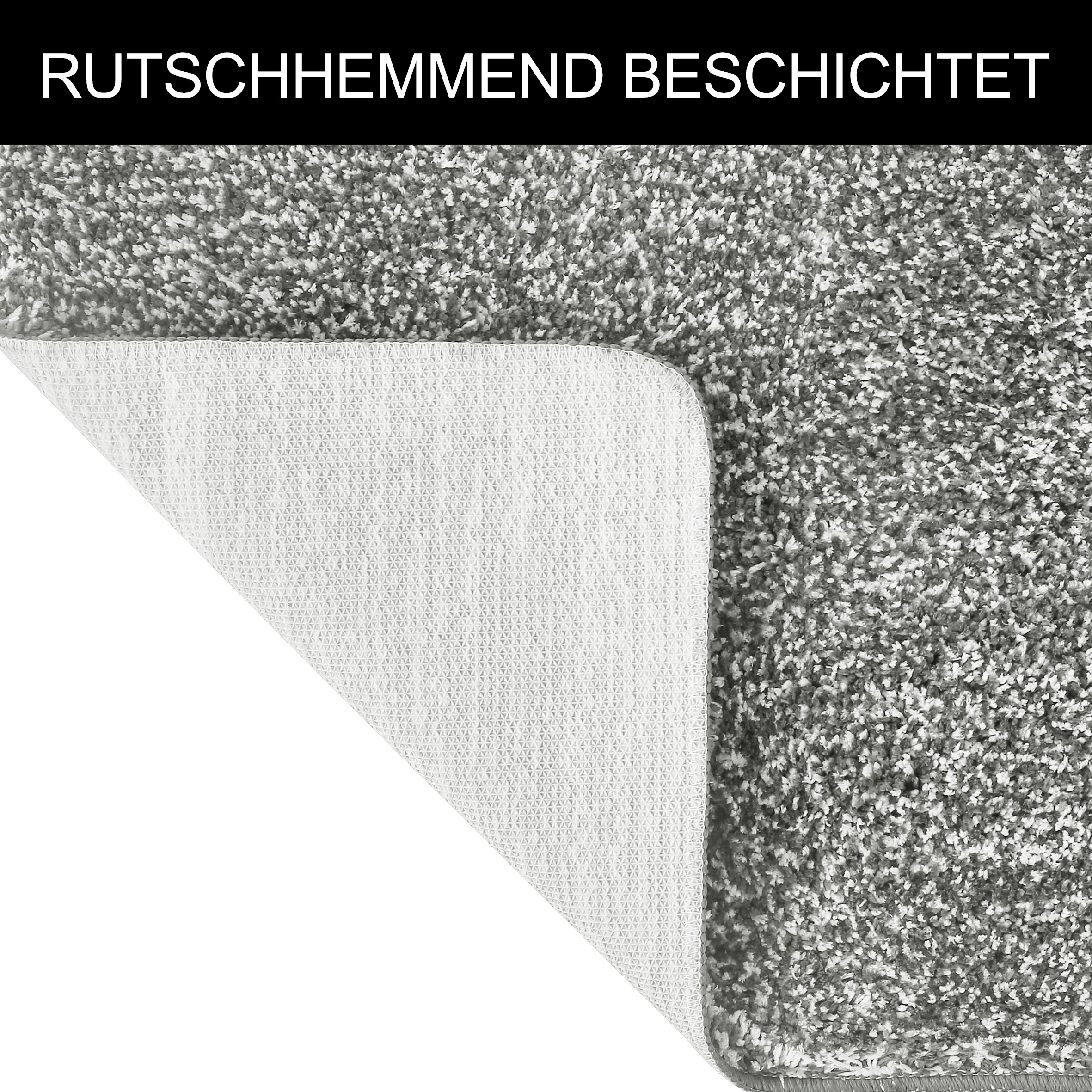 my home Badematte »Sanremo, Badvorleger, Badezimmer Teppich, sehr weich«, rutschhemmend beschichtet, fußbodenheizungsgeeignet-schnell trocknend, Badteppich, unifarben, rechteckig, rund & als 3-tlg. Set erhältlich