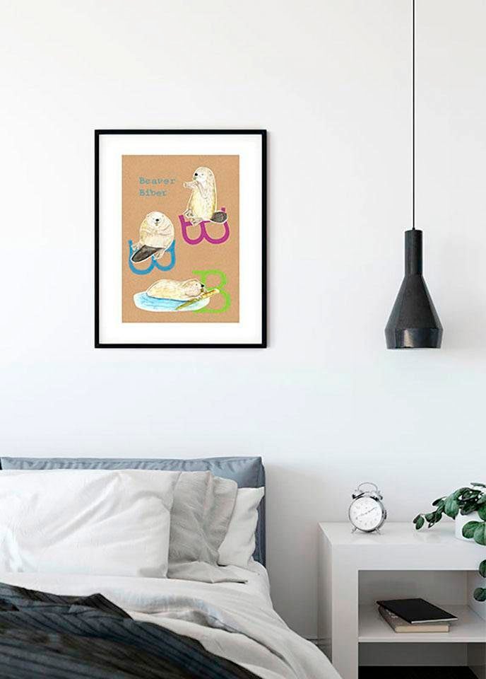 Komar Bild »ABC Animal B« Buchstaben 1 Stk. tlg. Wandbild zur Dekoration - ohne Rahmen