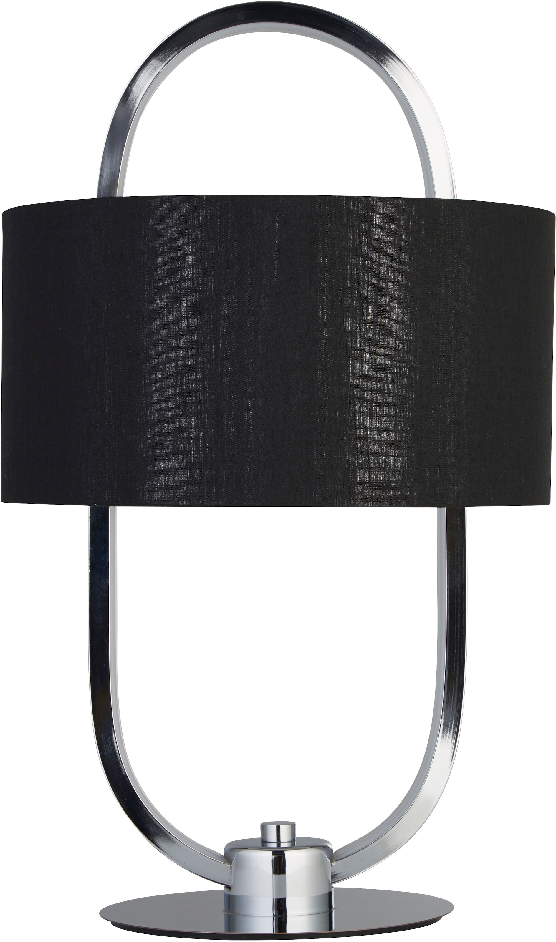 Searchlight Tischleuchte »Madrid LED Table Lamp - Chrome & Opal, Black Shade« LED-Modul 1 Stk. Warmweiß