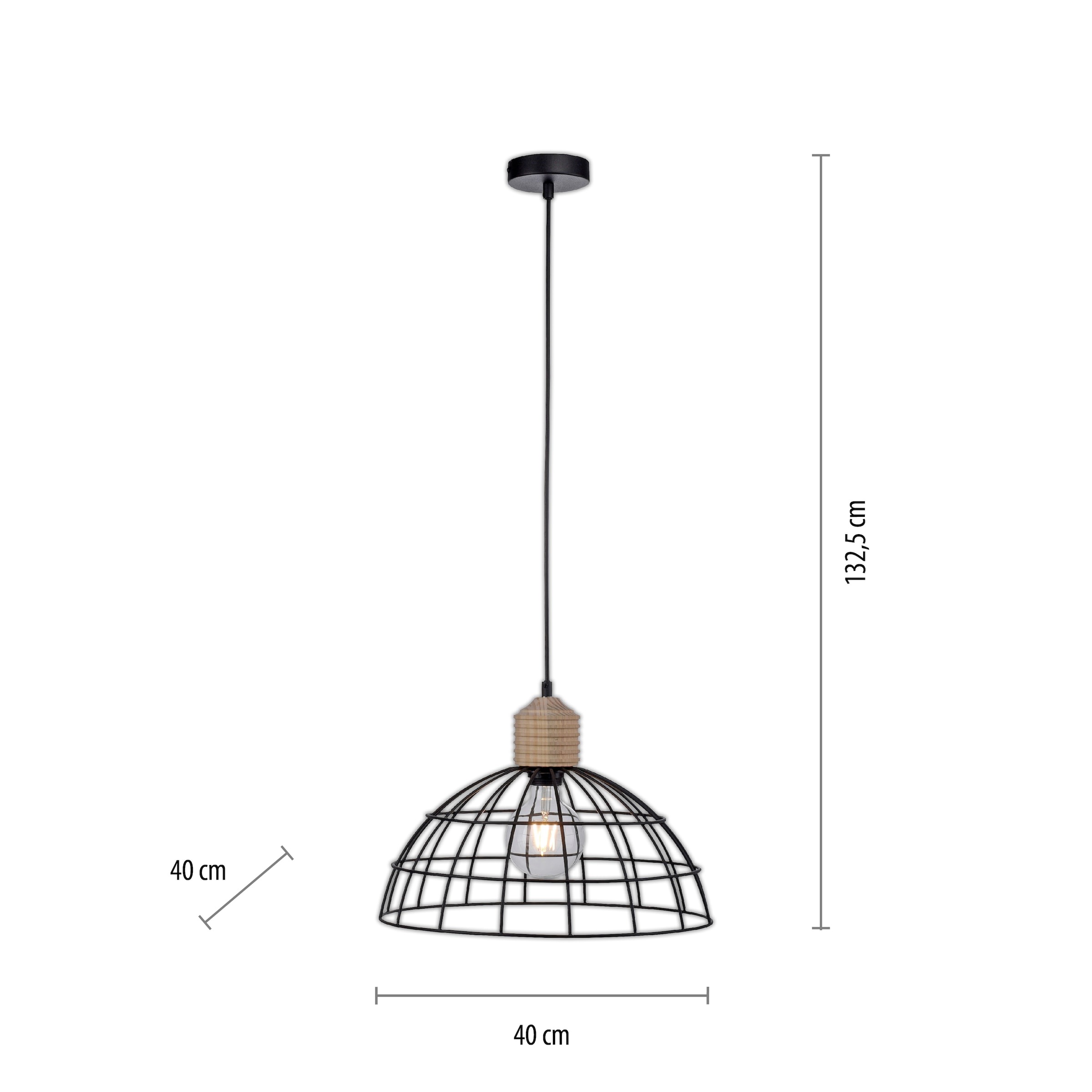 JUST LIGHT Pendelleuchte »TARO«, 1 | ExklusiveE27 BAUR flammig-flammig