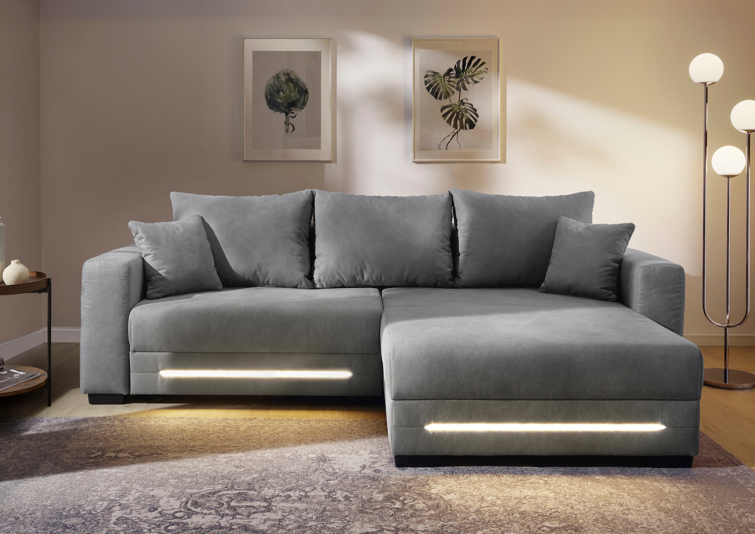 Jockenhöfer Gruppe Ecksofa "Spotlight, L-Form, mit dimmbarer LED-Beleuchtun günstig online kaufen