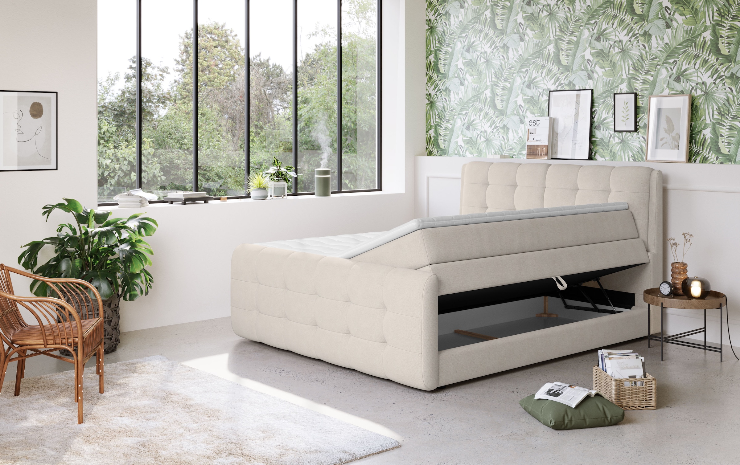 COTTA Boxspringbett »Fort mit Bettkasten, inkl. Topper«, erhältlich in verschiedenen Breiten (160cm, 180cm & 200cm)