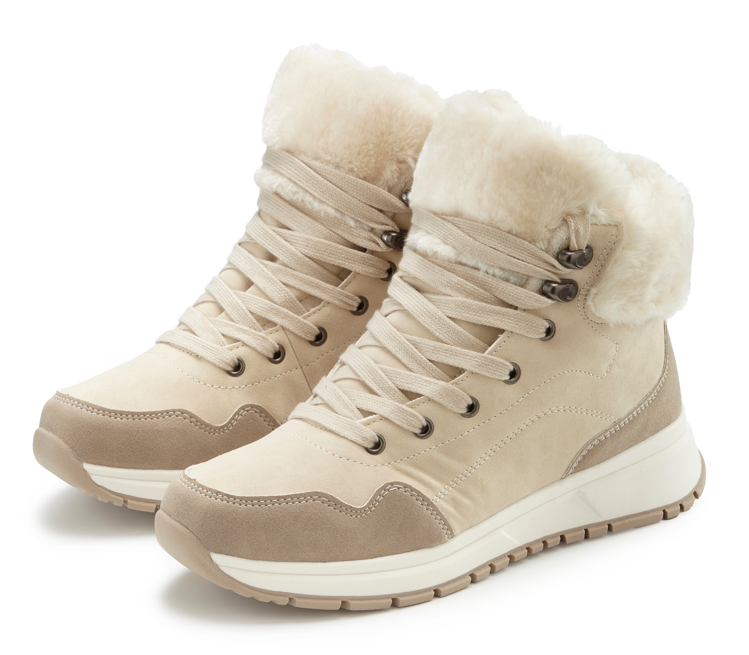 LASCANA Winterstiefelette "High Top Sneaker, Schnürschuh, Boots, Stiefelett günstig online kaufen