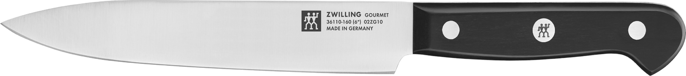 Zwilling Messerblock »Gourmet«, 6 tlg., Messerblock mit 4 Messern + 1 Schere, Buche, Sonderschmelze, Schwarz