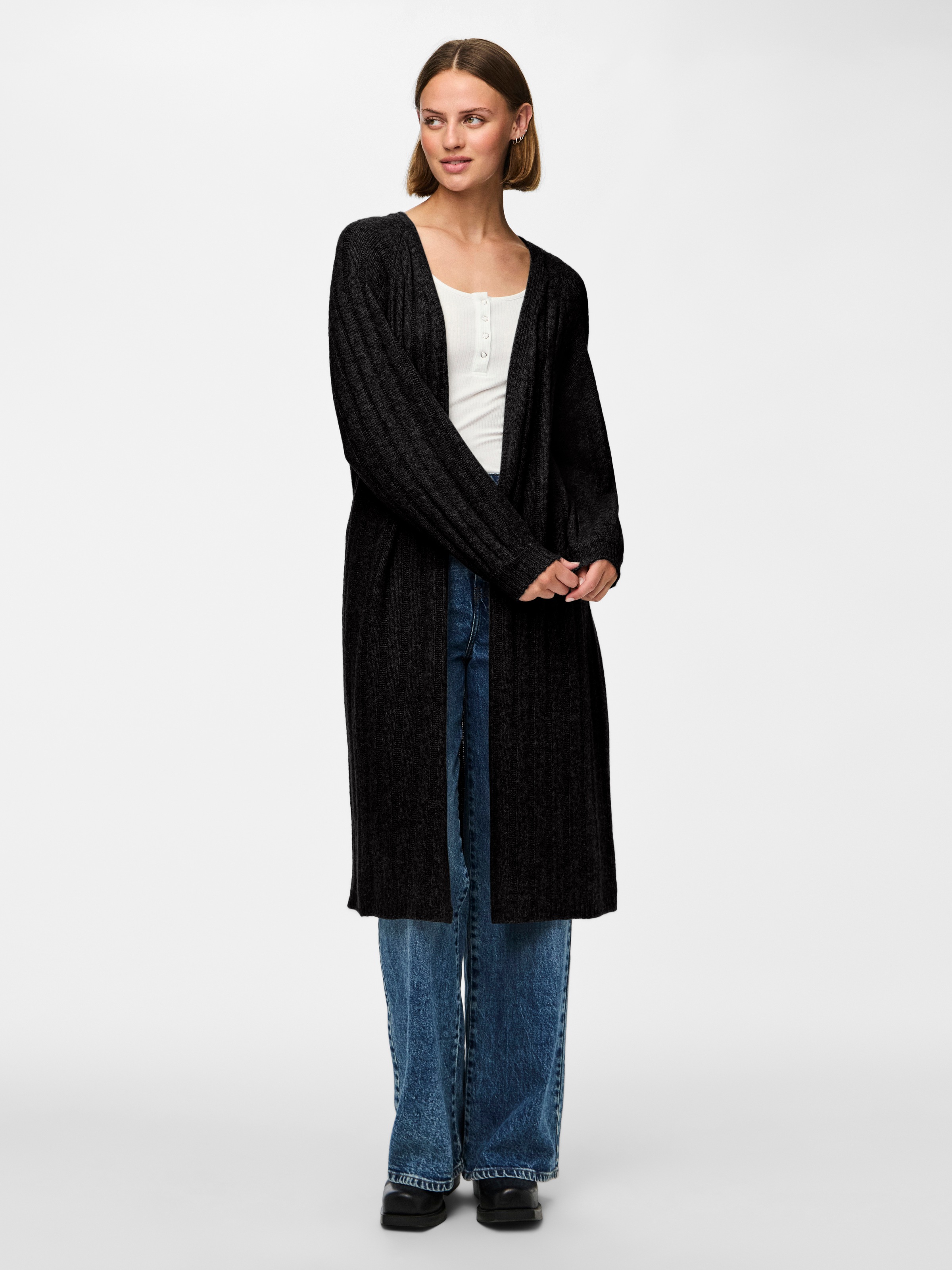 pieces Strickjacke "PCMAGGY LS LONG KNIT CARDIGAN NOOS BC"