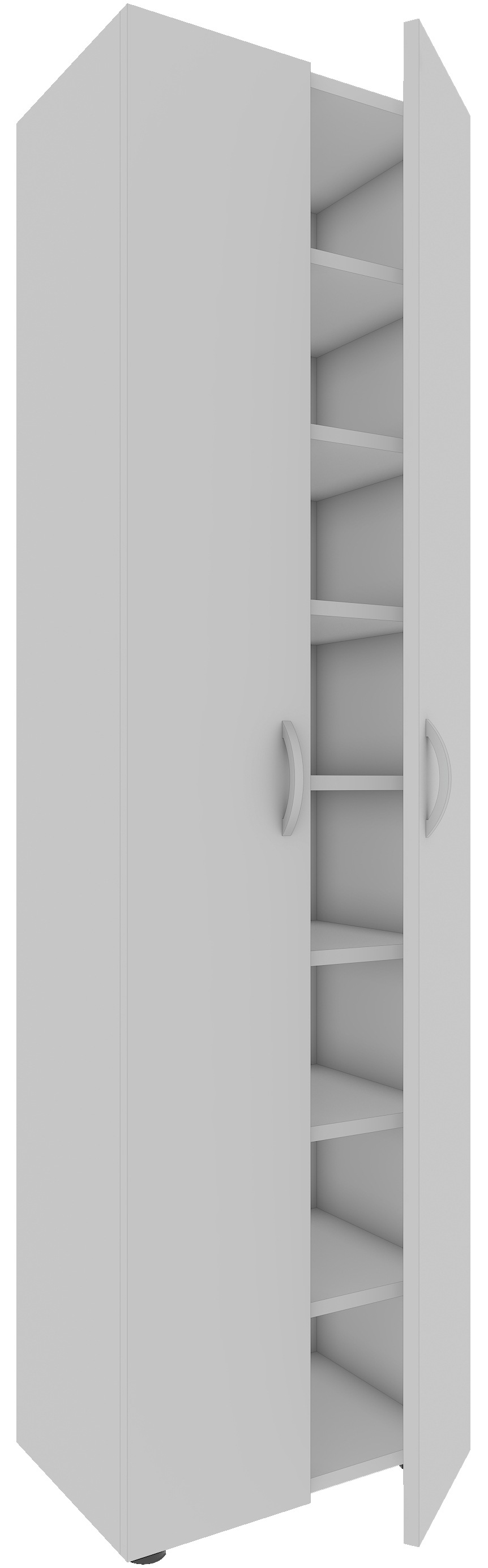 VCM Schuhschrank »VCM Holz Schuhschrank | Maße: H. 173 x B. 49 x T. 30 cm | Allzweckschrank | 8 Fächer | 2 Drehtüren ¿ Ulas«, (1 St.)