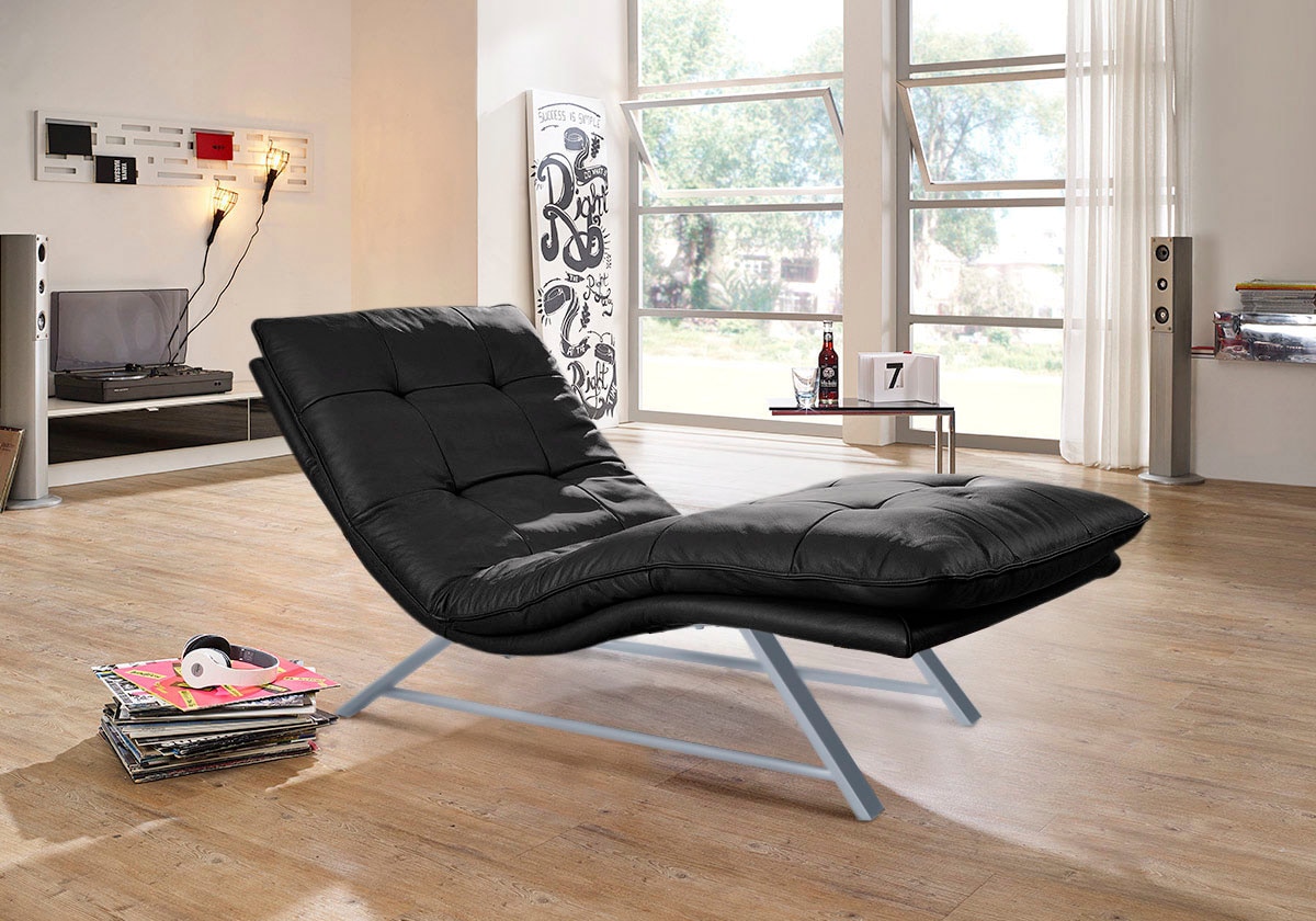 W.SCHILLIG Relaxliege »daily dreams«, in Waffelkissen-Optik, wahlweise mit Motor, Kufengestell, in 2 Breiten