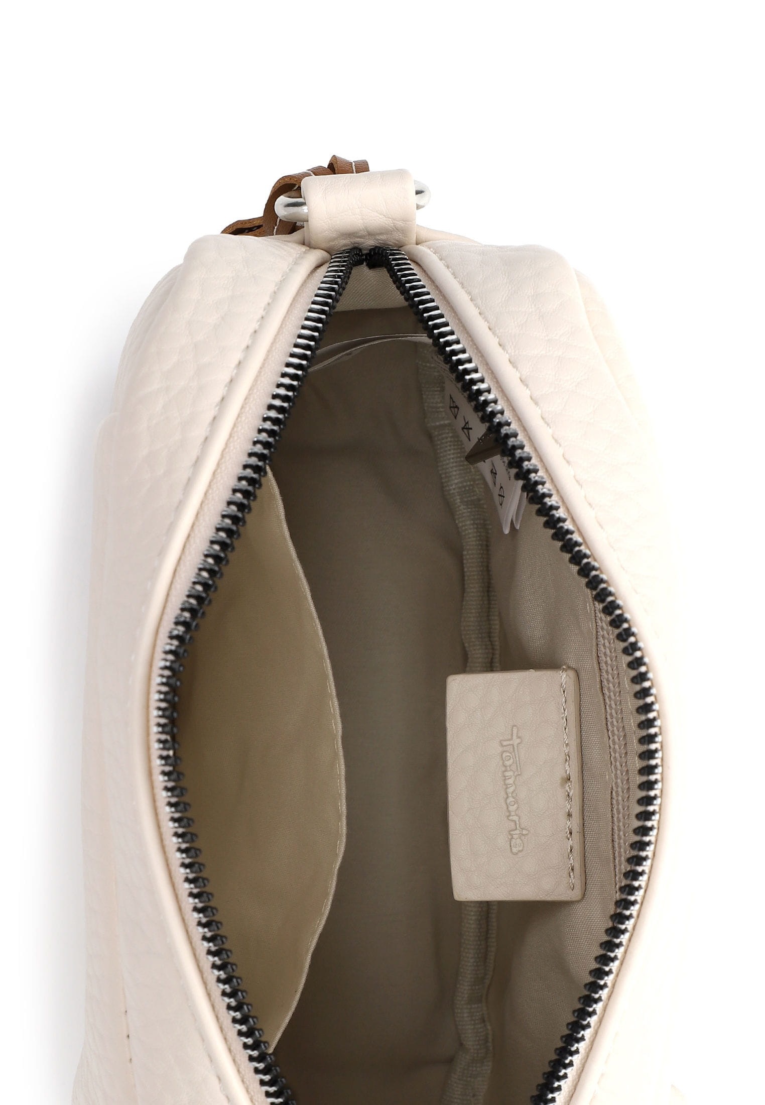 Umhängetasche TAMARIS "Umhängetasche TAS Katrina", Damen, Gr. B/H/T: 22cm x 16cm x 6cm 0, beige (beige 400), Polyurethan, Taschen Umhängetasche 3