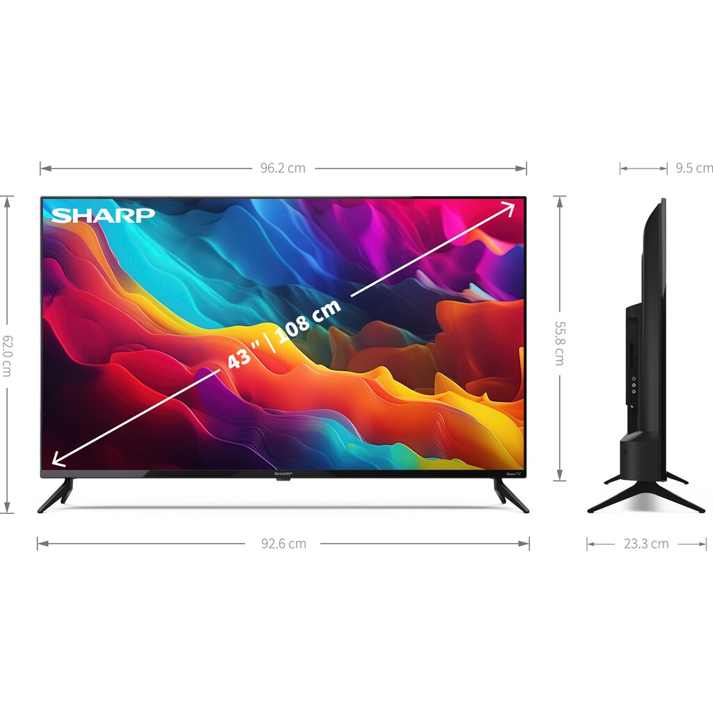 Sharp LED-Fernseher »4T-C43FJx«, 108 cm/43 Zoll, 4K Ultra HD, Smart-TV