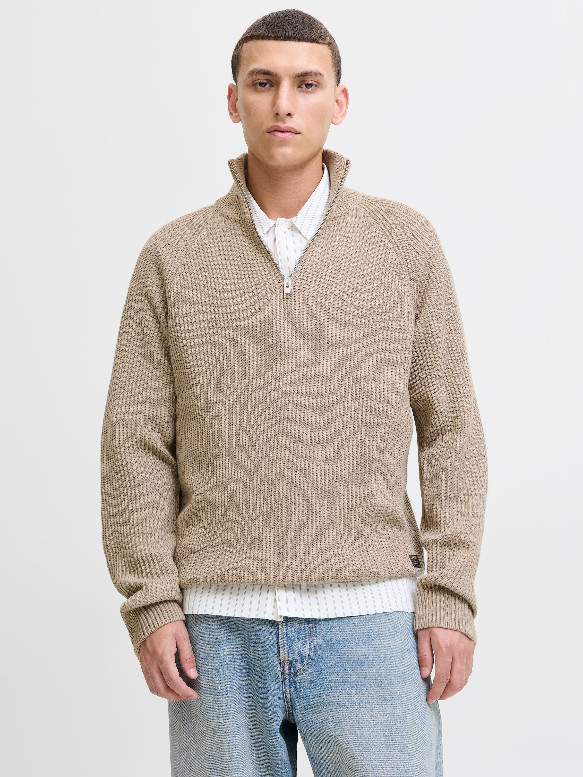 Jack & Jones Troyer "JJPANNEL KNIT HALF ZIP AW25" günstig online kaufen