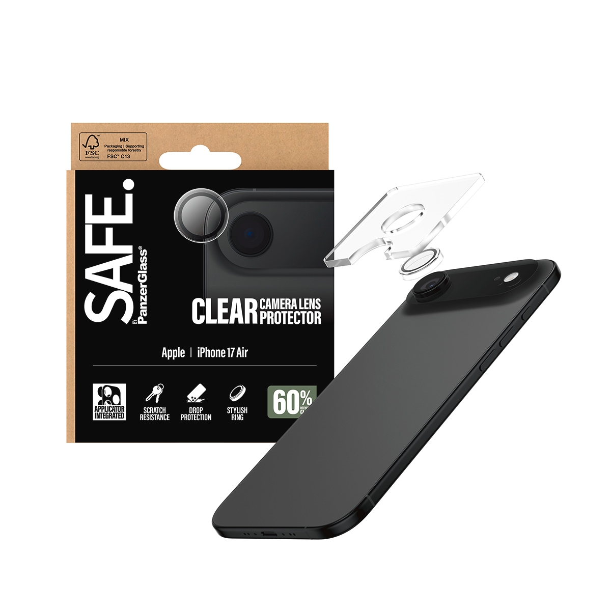 SAFE by PanzerGlass Kameraschutzglas »Camera Lens Protector«, für Apple iPhone Air, Kameraschutz,Linsenschutz,Objektivschutz, kratz- & stoßfest