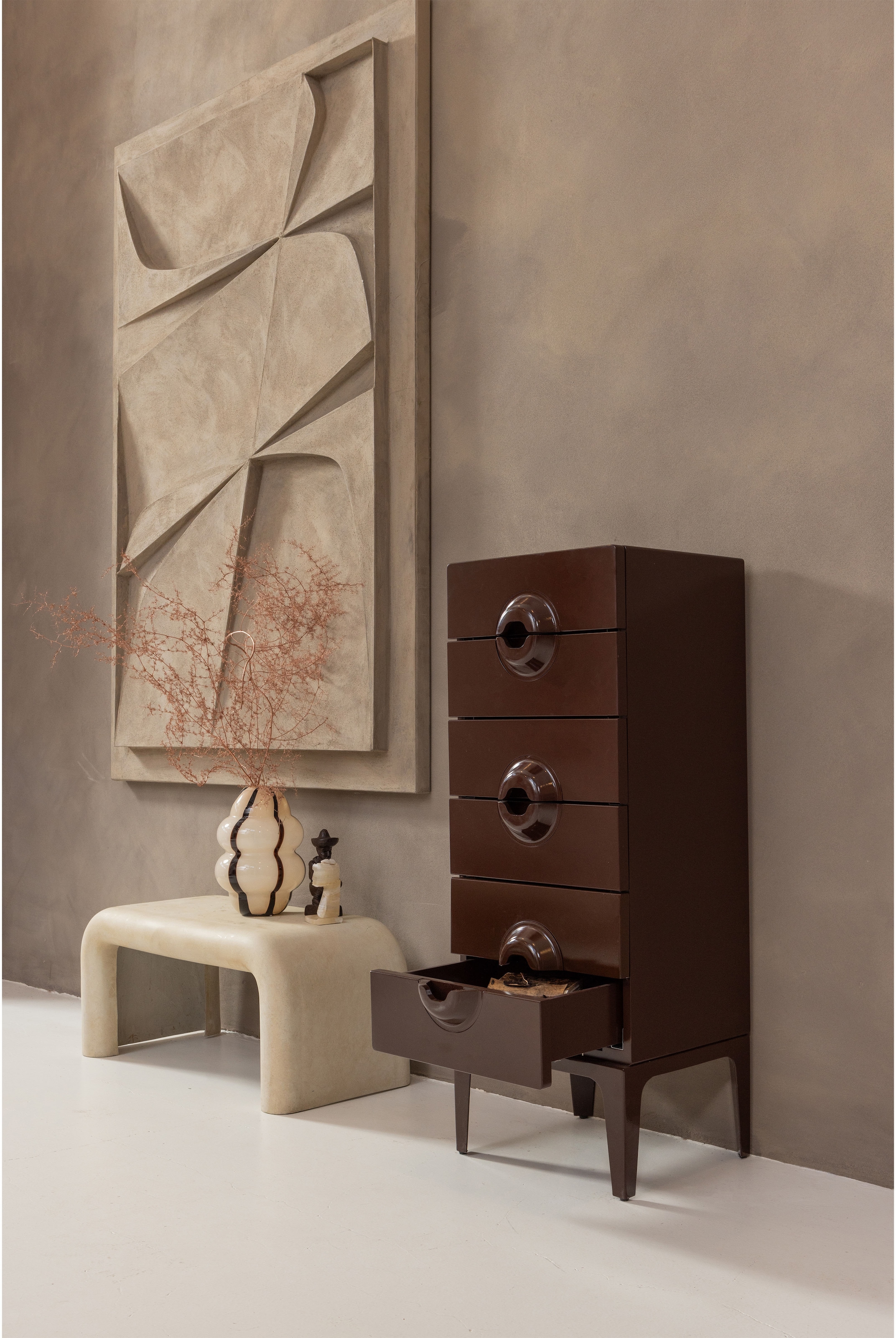 WOOOD Nachtkonsole »WOOOD Merge Kommode 6 Schubladen«