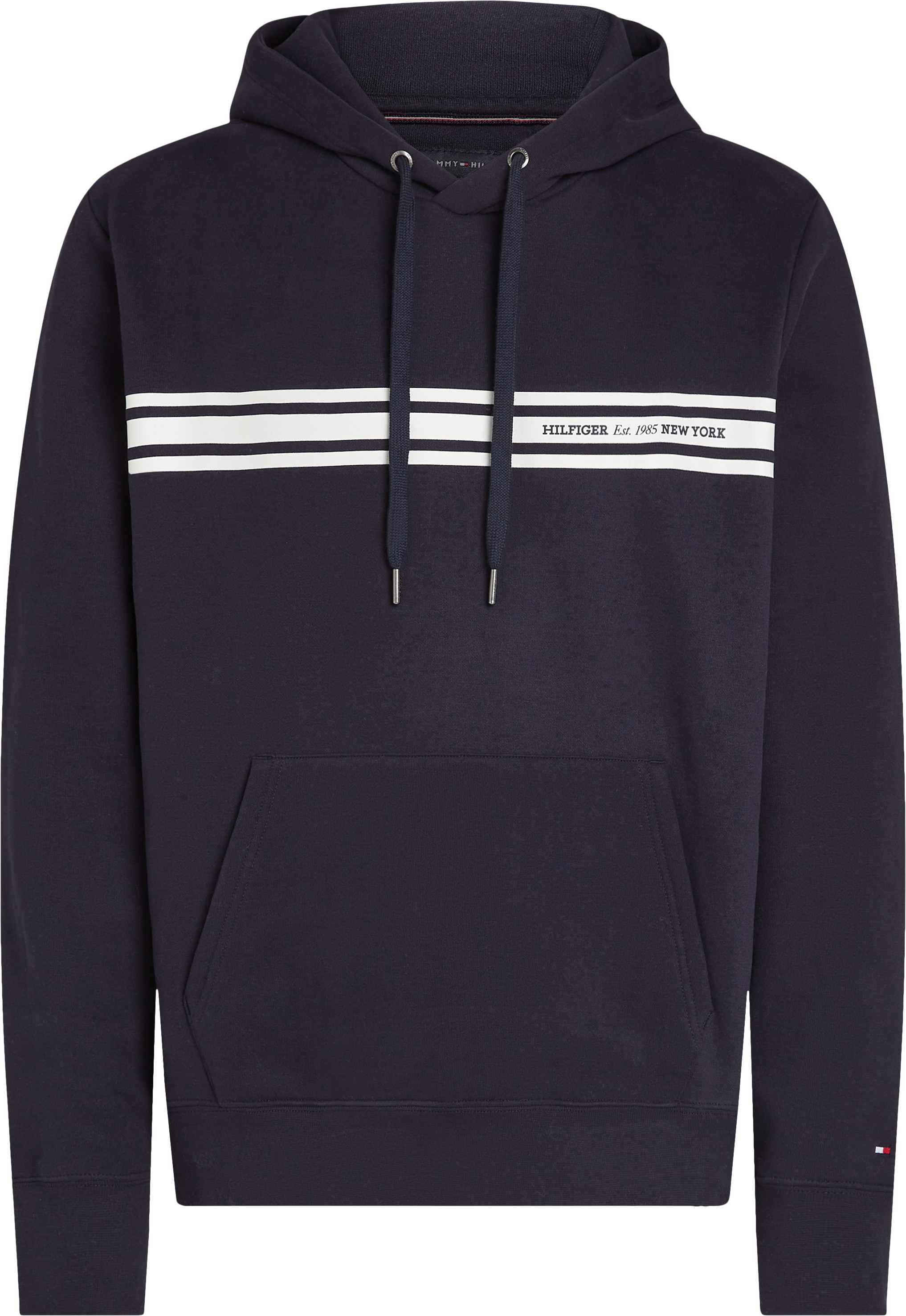 Tommy Hilfiger Kapuzensweatshirt »CENTRAL CHEST STRIPE HOODY«, mit kontrastfarbenen Print