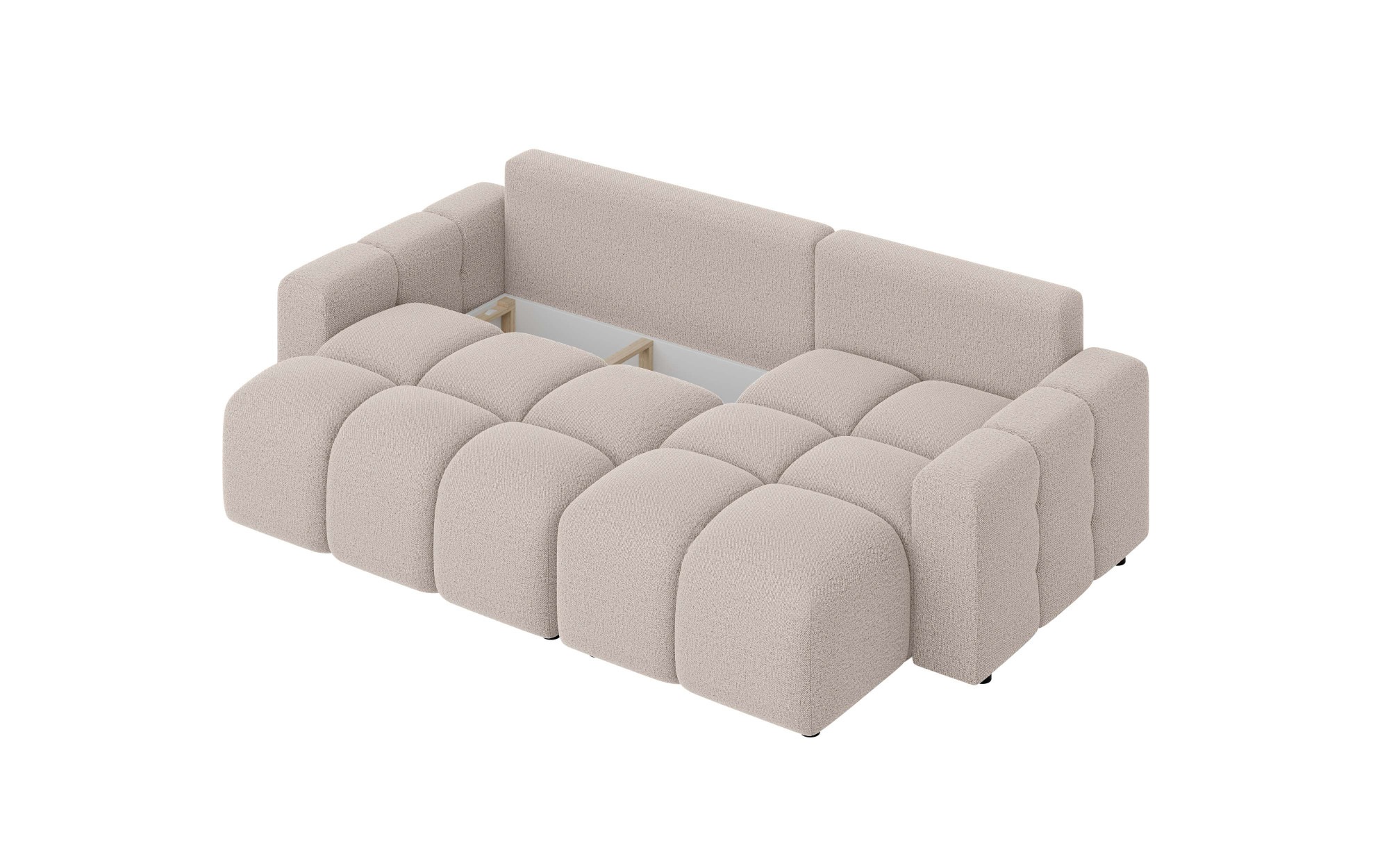 Home affaire Ecksofa »FELICI, Schlafsofa 233cm, L-Form mit Recamiere beidseitig montierbar« Designsofa mit Bettfunktion und Bettkasten, Maße B/T/H: 233/142/88 cm