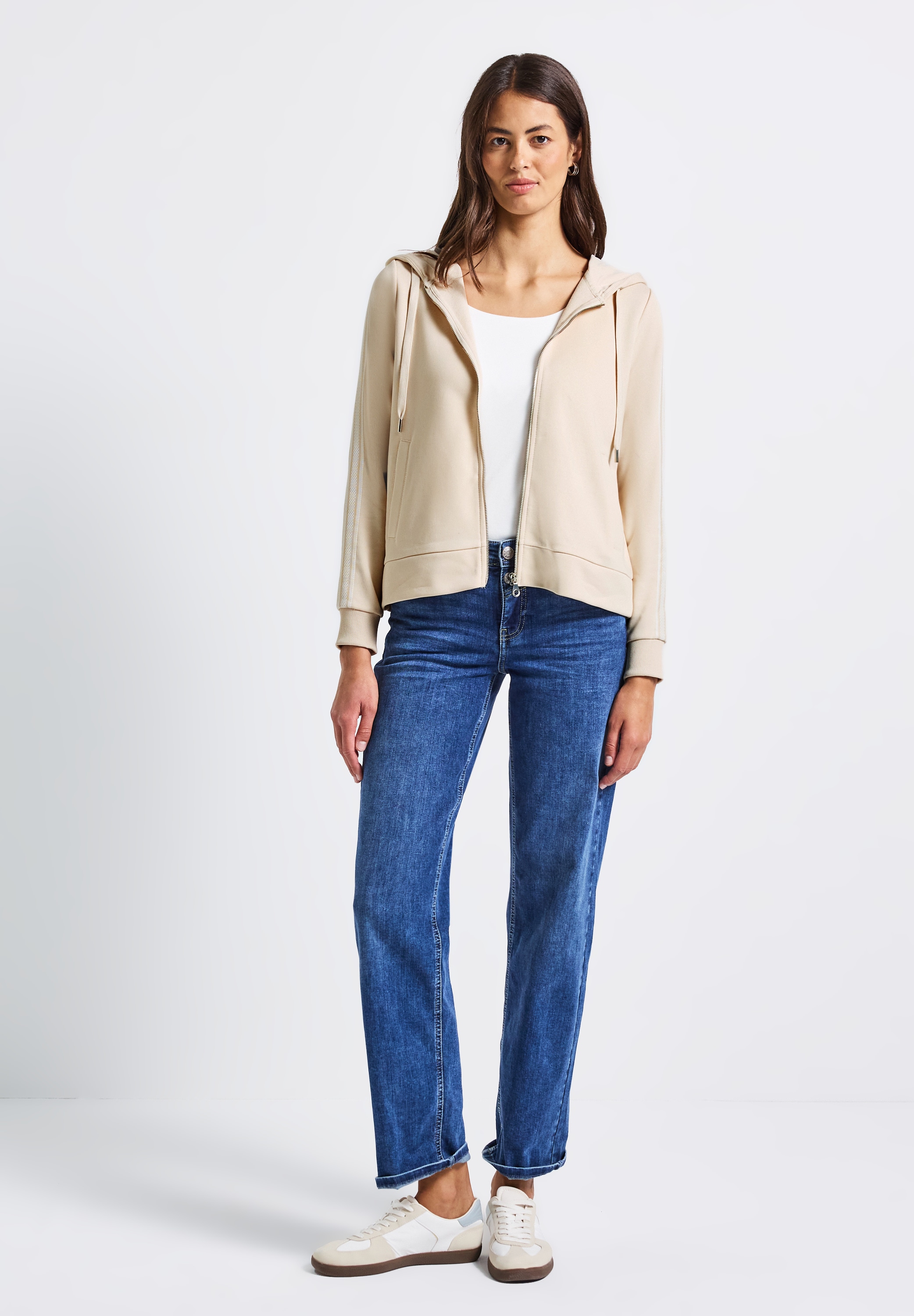 STREET ONE Sweatjacke, im soften Baumwoll-Mix