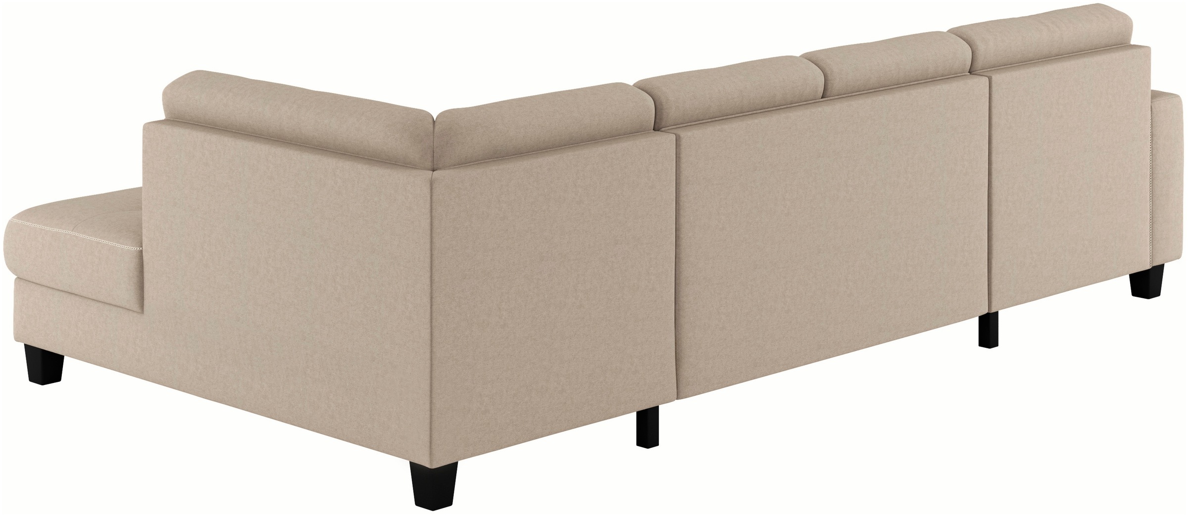 Places of Style Wohnlandschaft »Varese«, Kreuznaht in beige