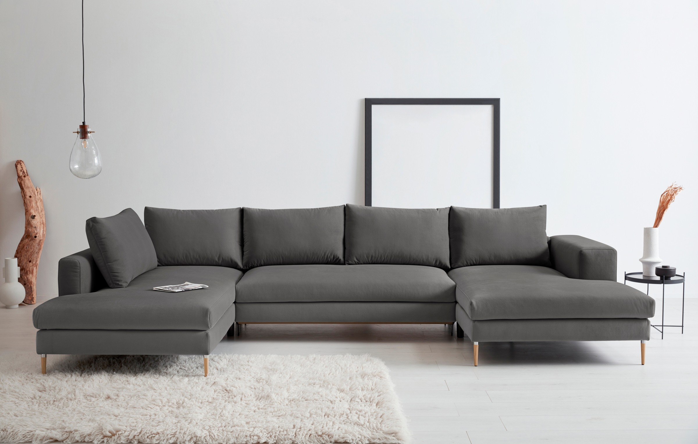 OTTO products Wohnlandschaft "Finnja, viel Platz, wahlweise Bettfunktion un günstig online kaufen