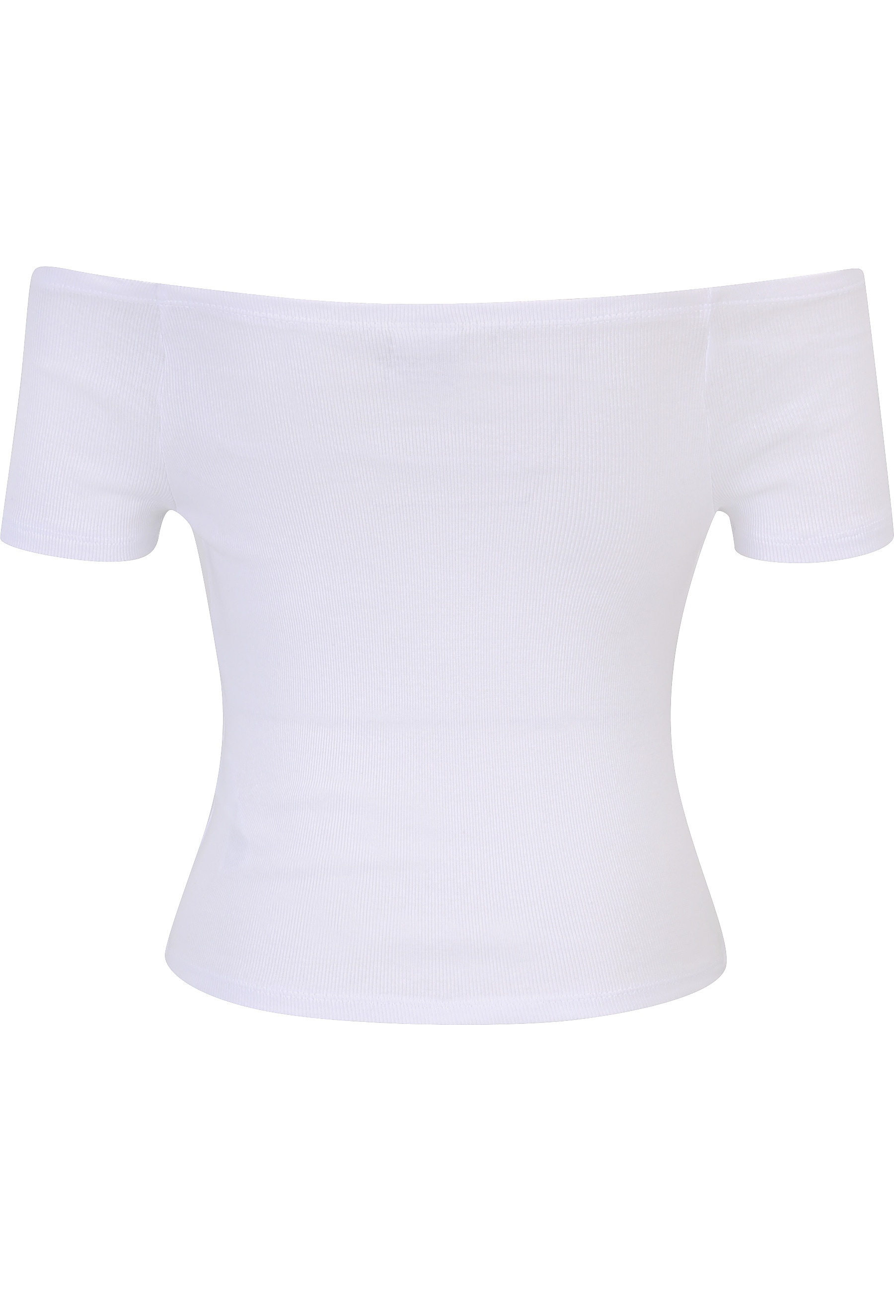 URBAN CLASSICS T-Shirt »Urban Classics Damen Ladies Off Shoulder Rib Tee 2-Pack« 1 Stk.