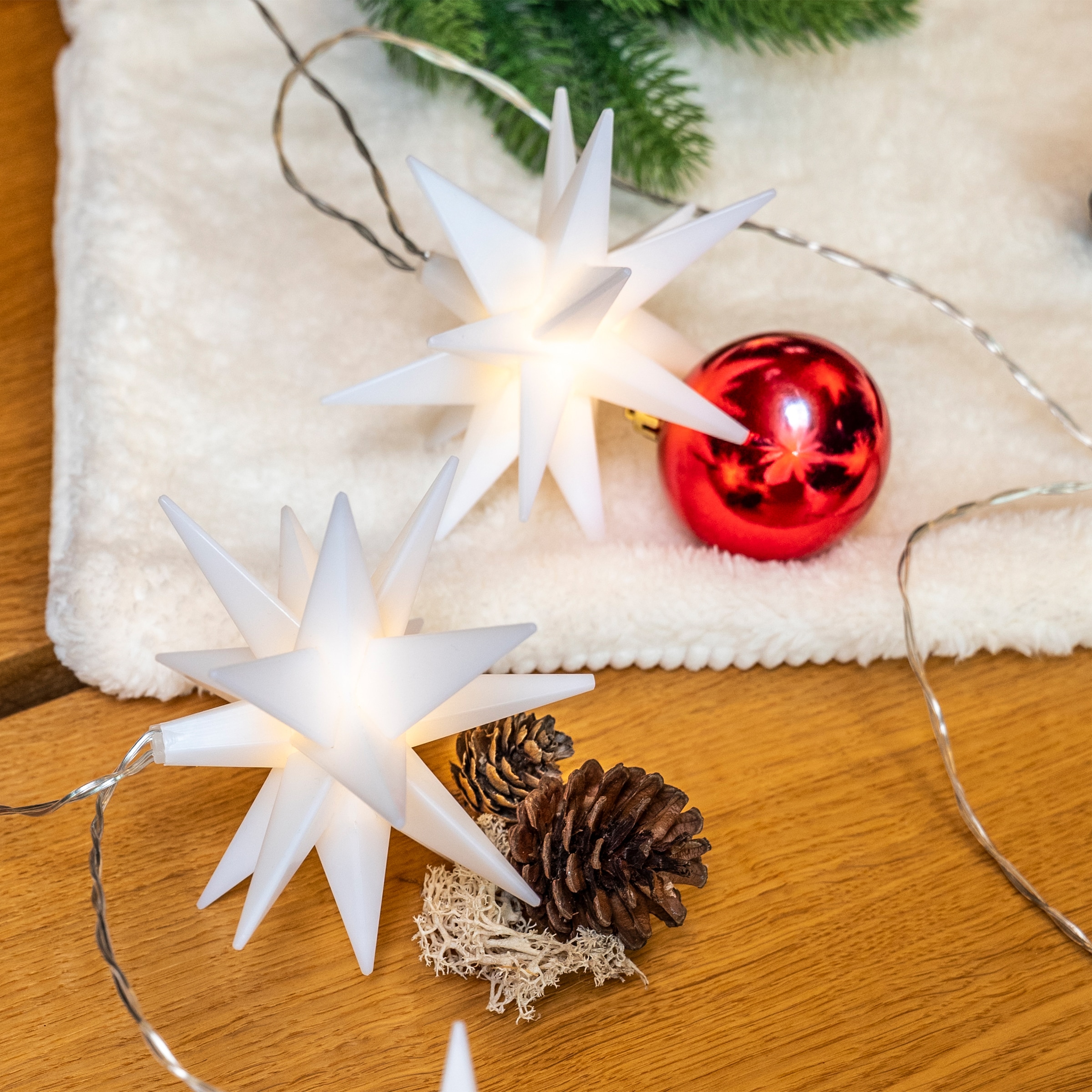 my home LED-Lichterkette »Elvya« 10 Stk.-flammig 3D 10er Sternenlichterkette