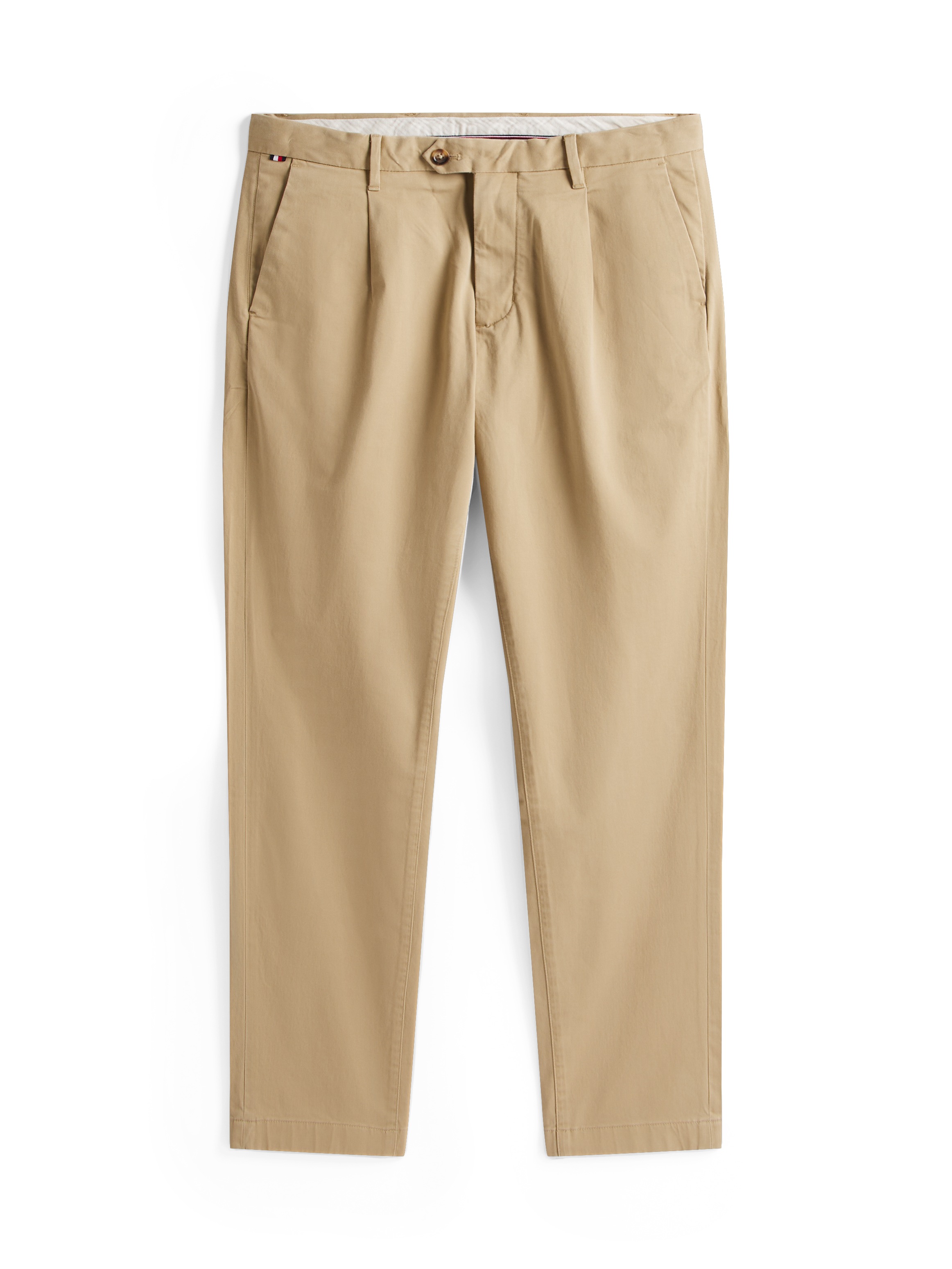 Tommy Hilfiger Chinohose »HARLEM 1PLT CHINO SATIN«, relaxed fit, Bundhalte