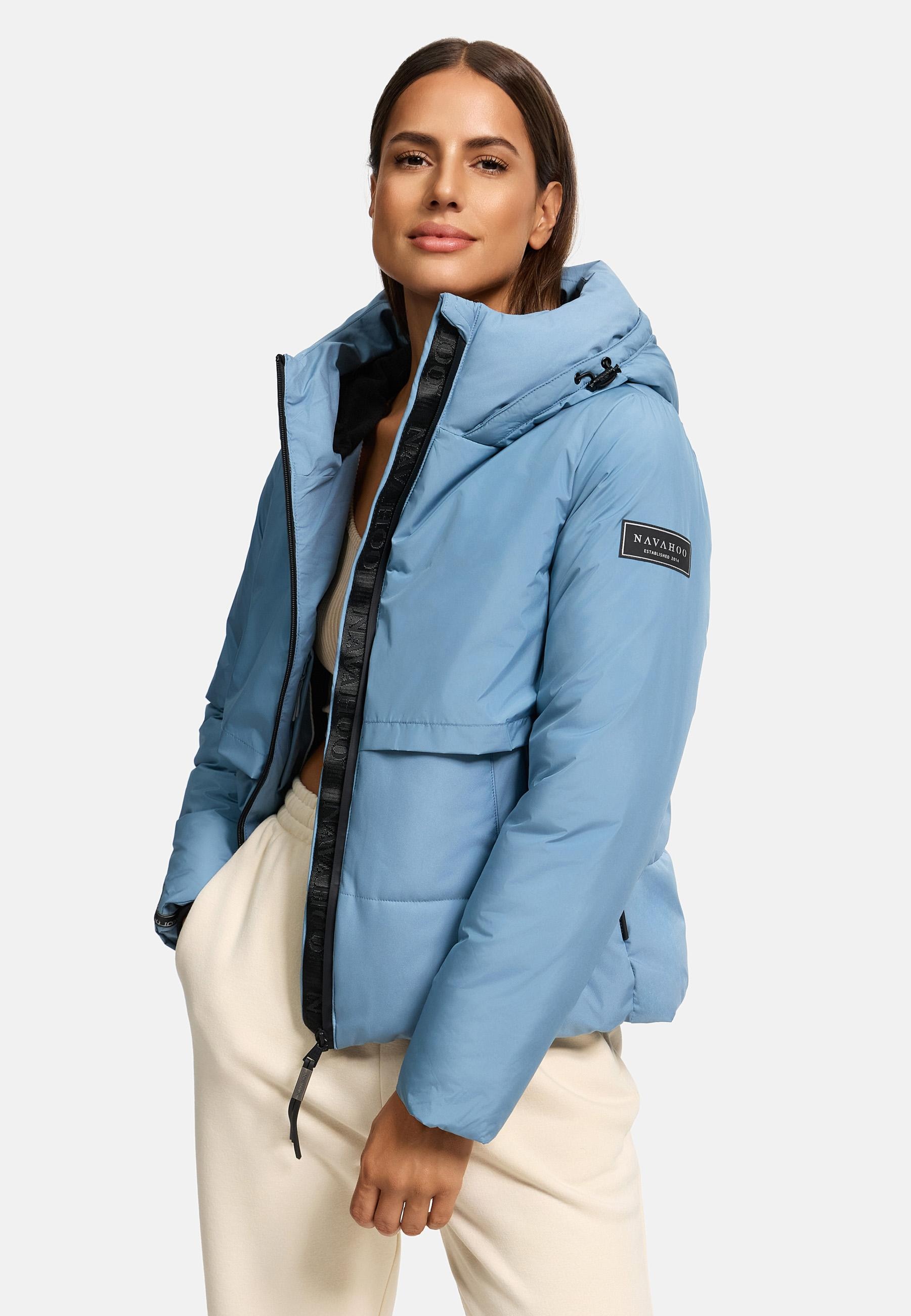 Navahoo Steppjacke »Liebesküken XIV«, mit Kapuze, modische Damen Winterjacke mit Fleece-Innenfutter