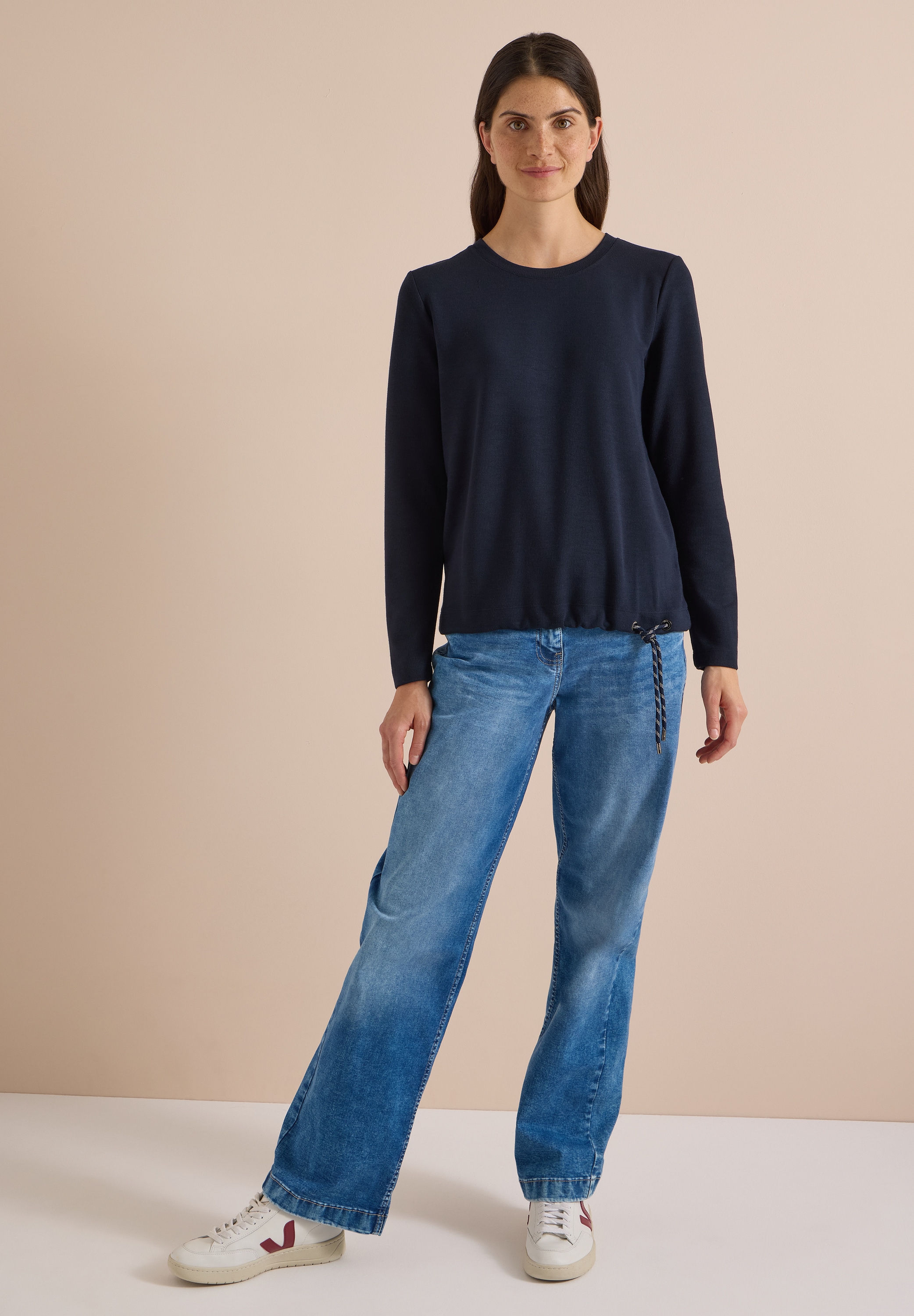 Cecil Langarmshirt mit Tunnelzug am Saum