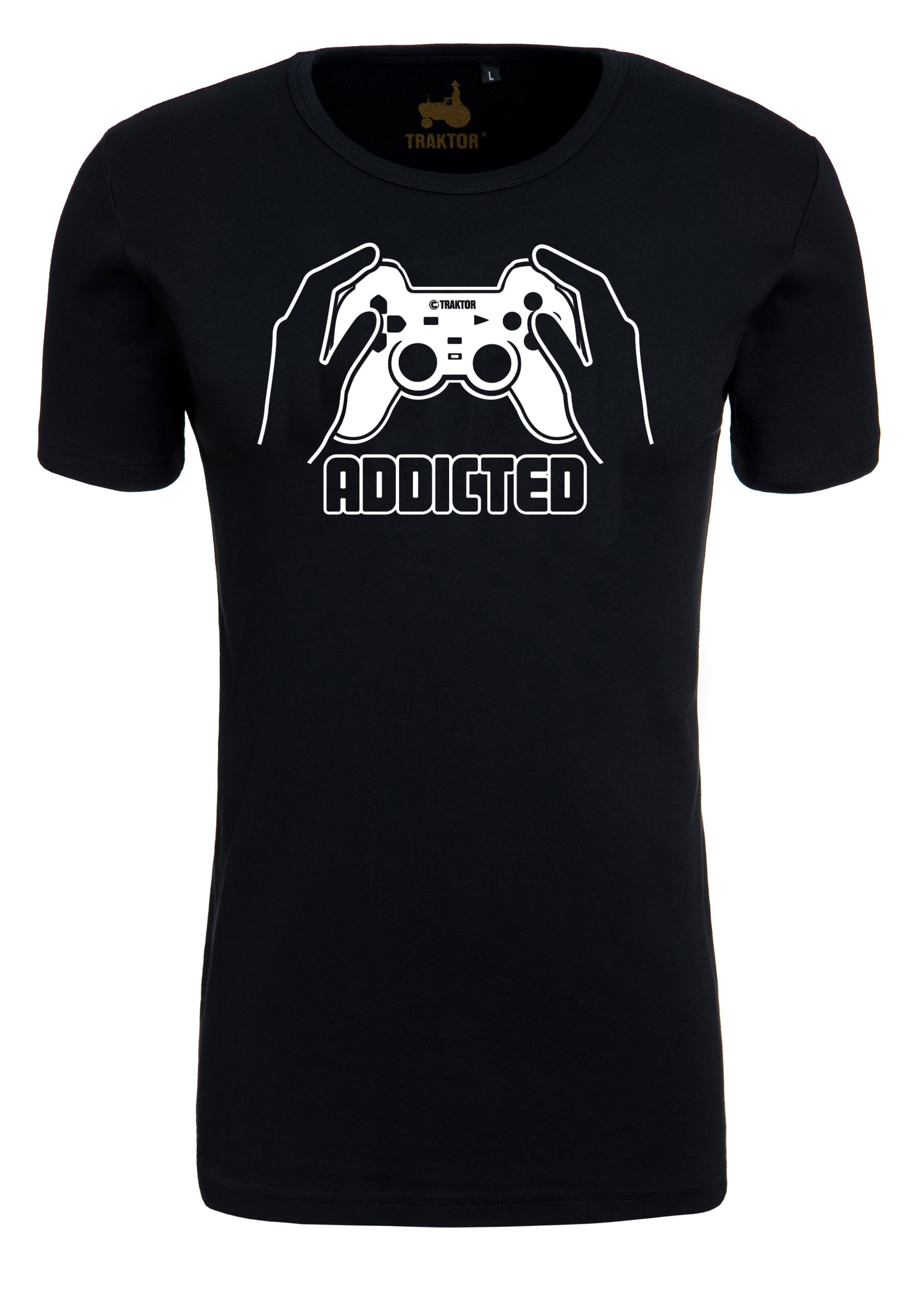 LOGOSHIRT T-Shirt »Addicted« mit trendigem Gaming-Print