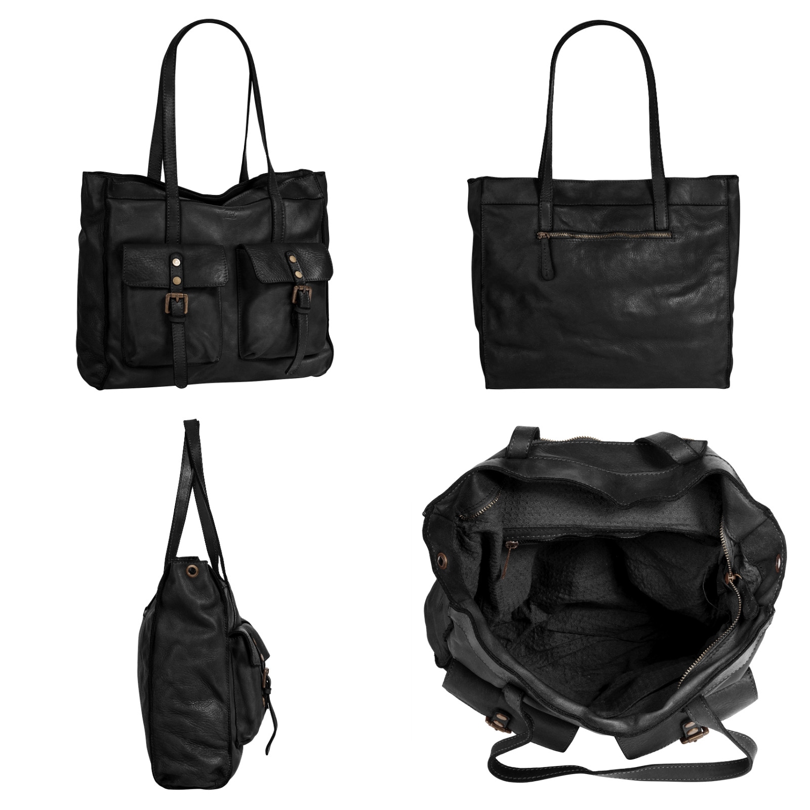 Samantha Look Shopper, echt Leder, Made in Italy
