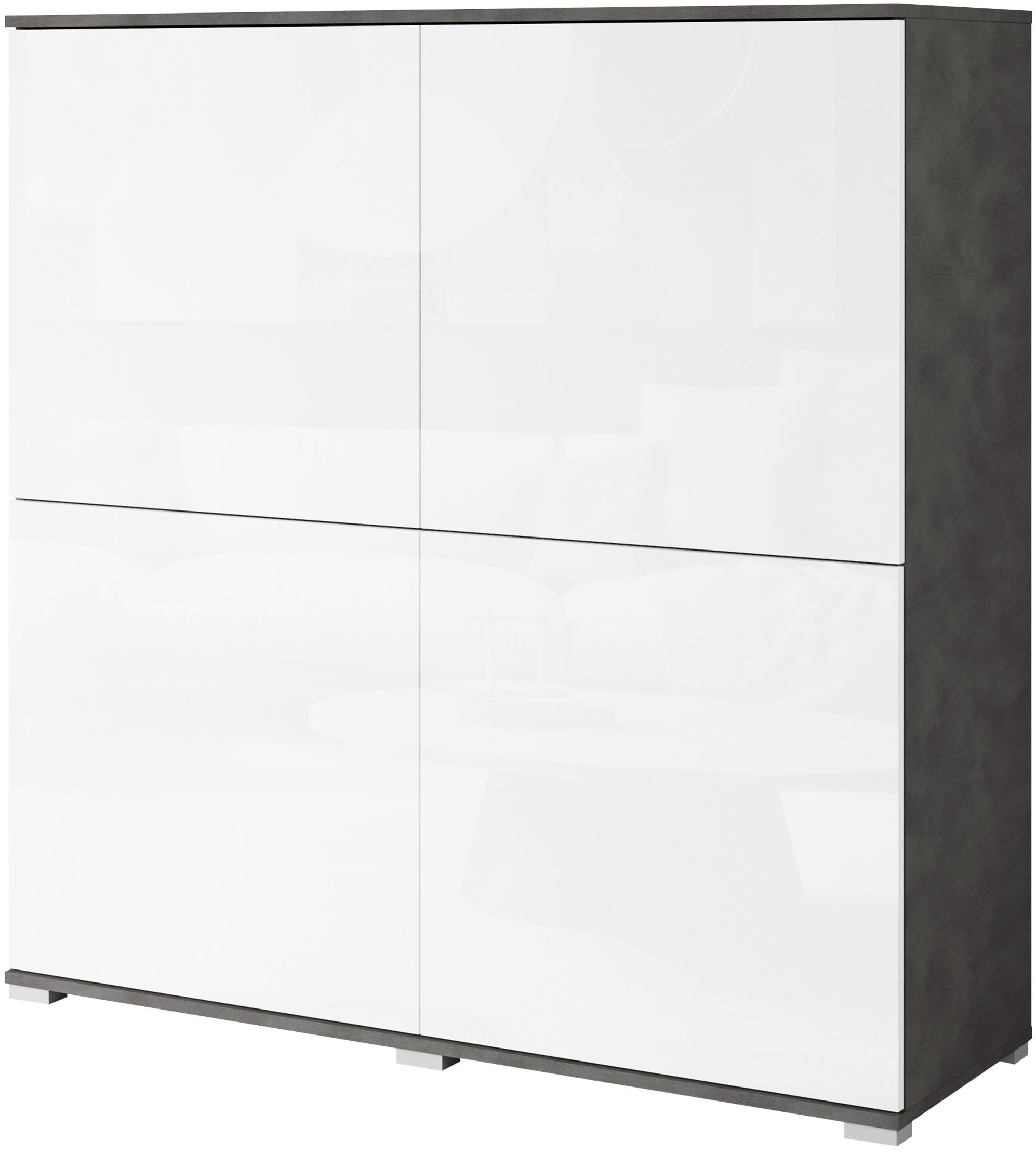 INOSIGN Highboard "Kenia, moderne grifflose Hochkommode mit 4 Türen, Breite günstig online kaufen