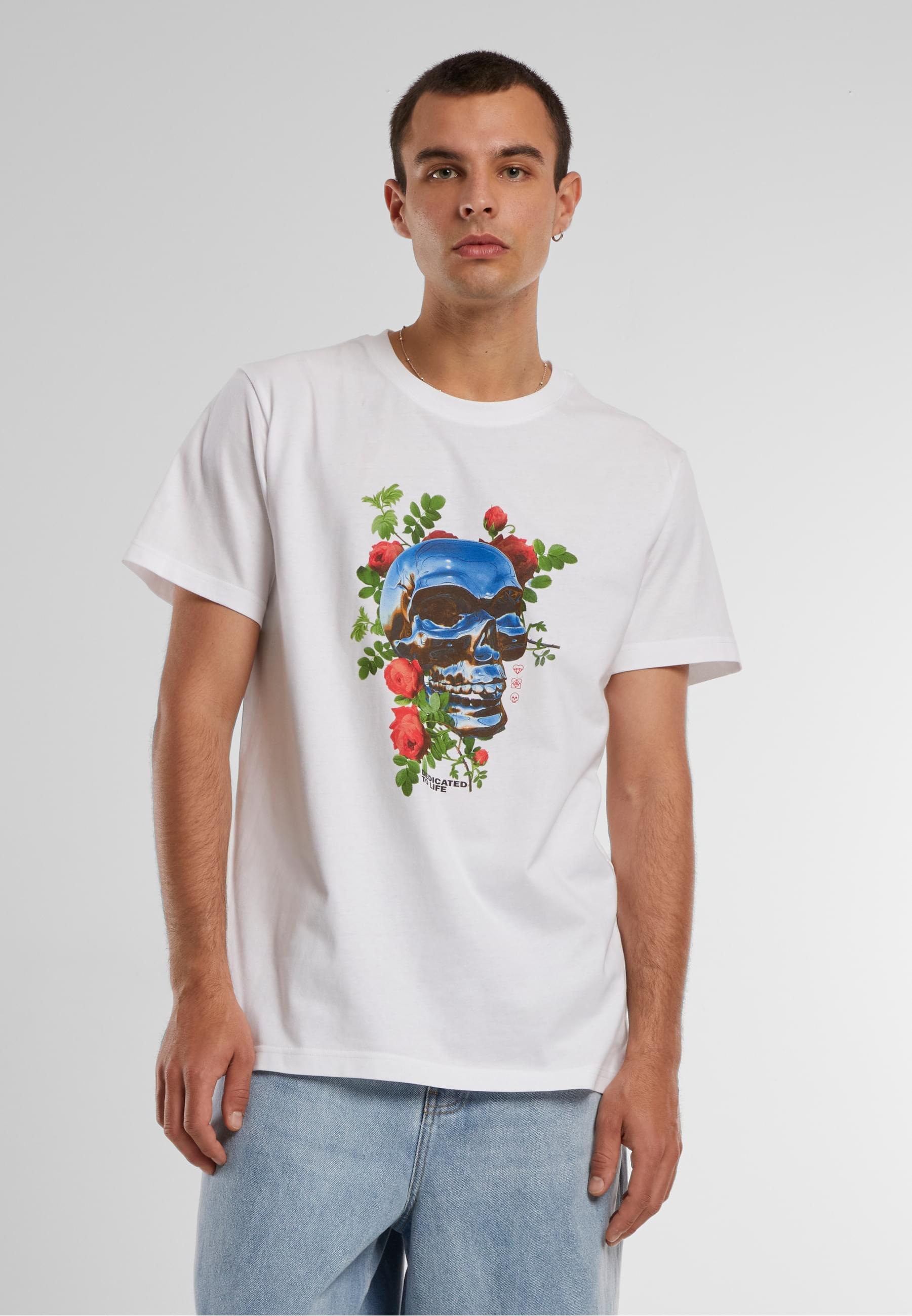 Thumbnail - MisterTee T-Shirt "MisterTee Herren Chrome Skull Tee", (1 tlg.)