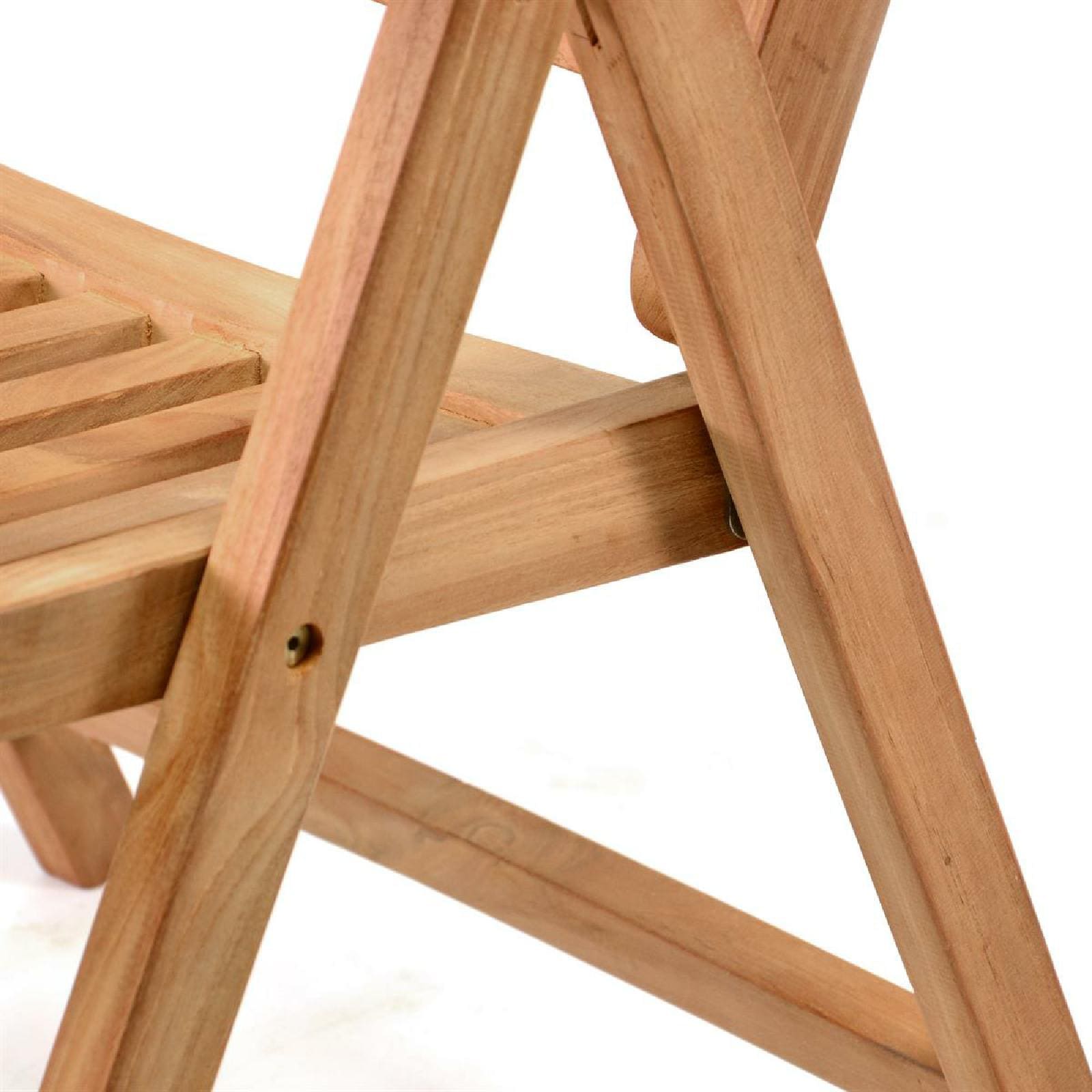 VCM Gartenstuhl »Hochlehner Klappstuhl verstellbar Teak Holz«