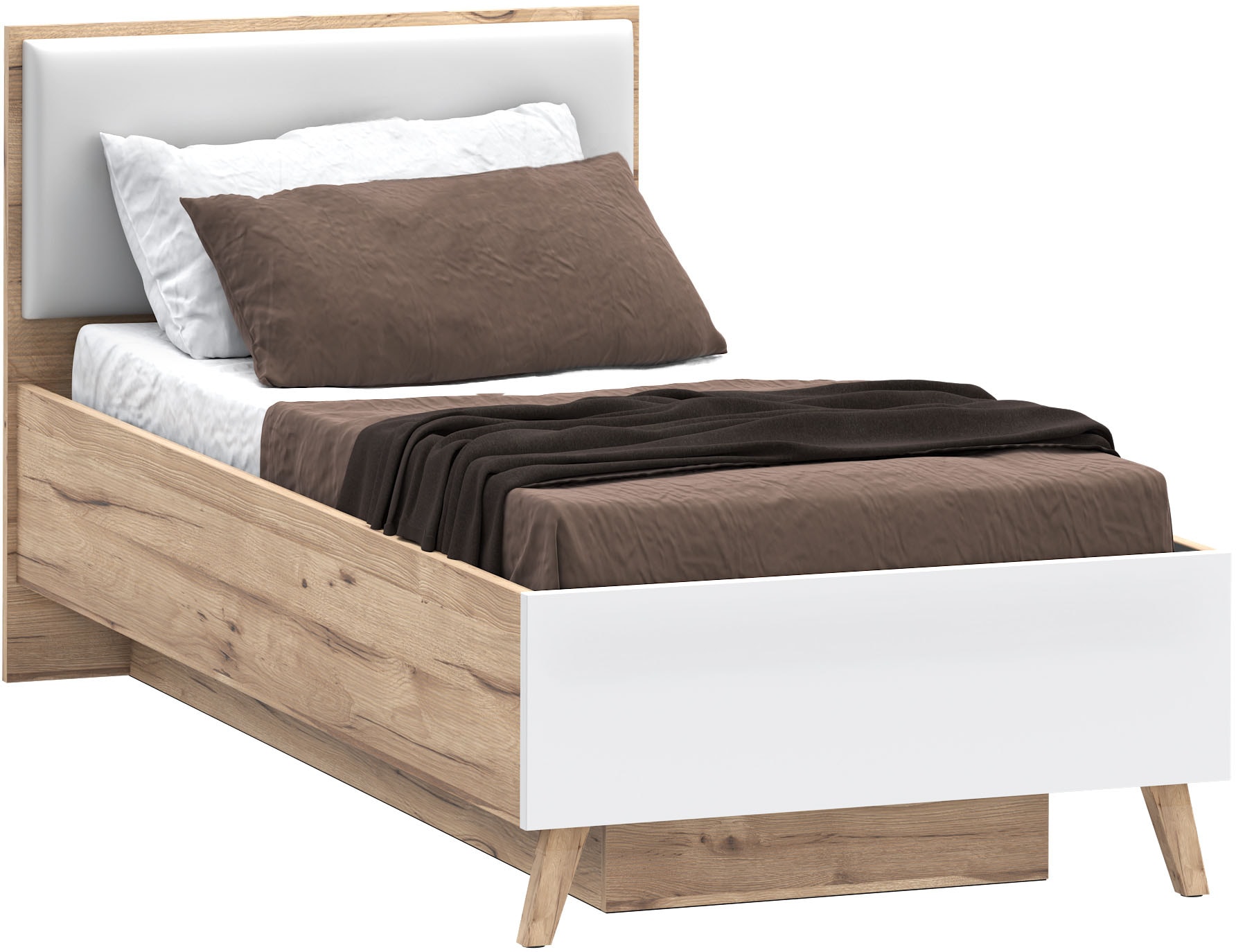 FORTE Stauraumbett "Vankka viel Stauraum, skandinavisches Design, Made in E günstig online kaufen