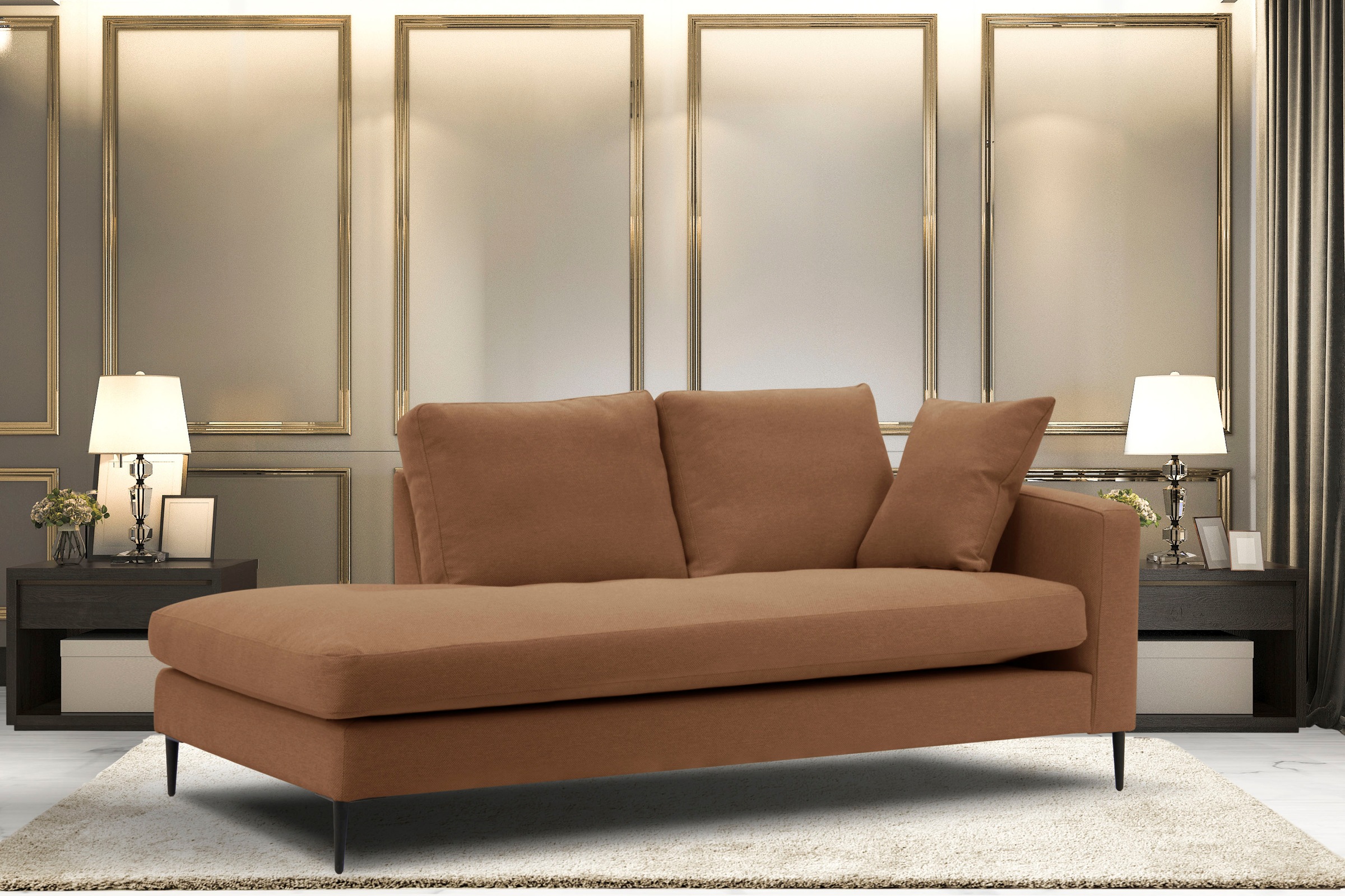 Leonique Recamiere "Cozy Chaiselongue, Maße B/T/H: 195/97/80 cm", mit losen günstig online kaufen