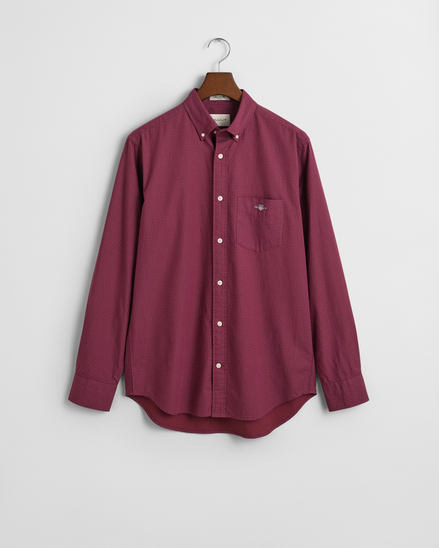 Gant Langarmhemd »REG MICRO PRINT SHIRT« mit einem dezenten, durchgehenden Mikro-Print