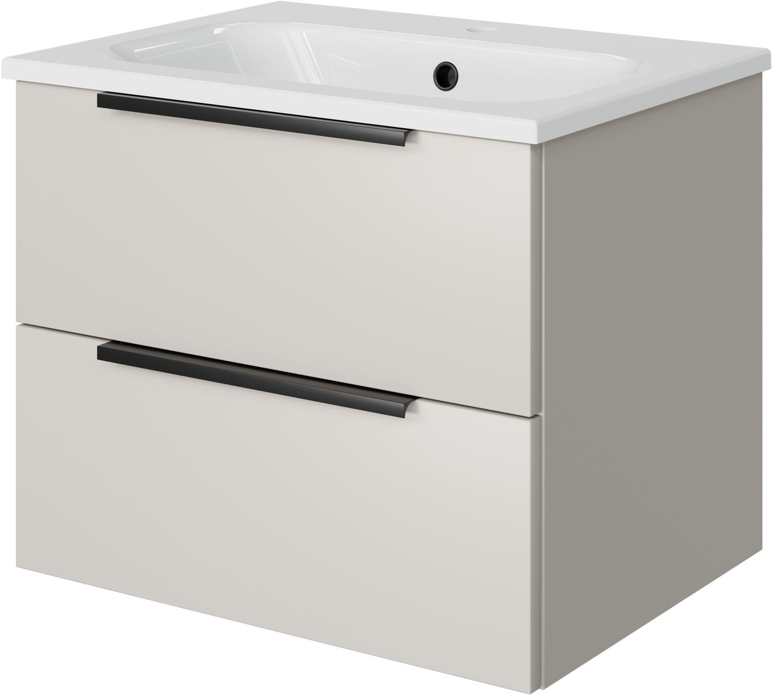 Saphir Badmöbel-Set "Mineralmarmor-Waschtisch mit Waschtischunterschrank" 2 Stk. tlg.