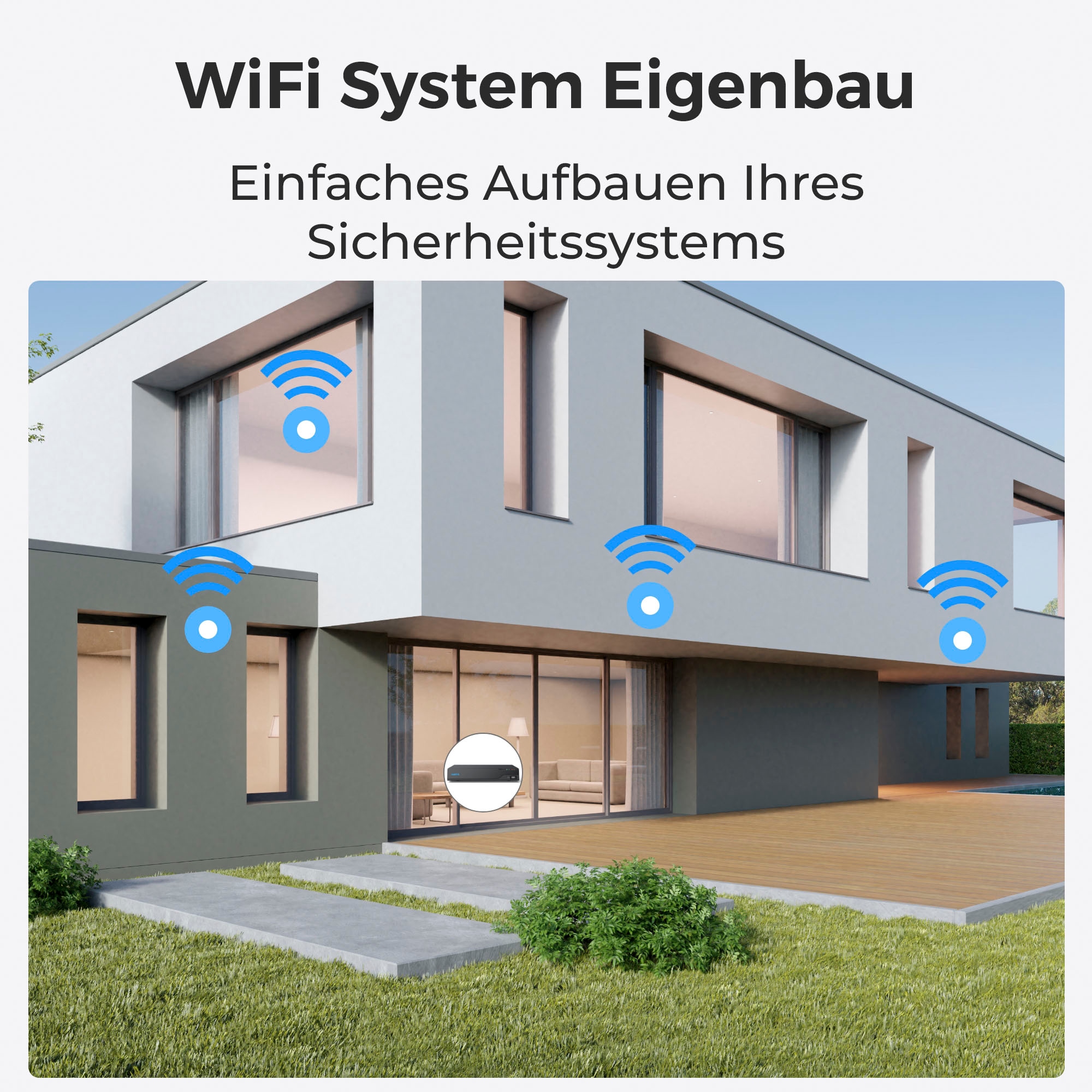 Reolink Überwachungskamera »NVS12-8MB4W WiFi System«, Außenbereich