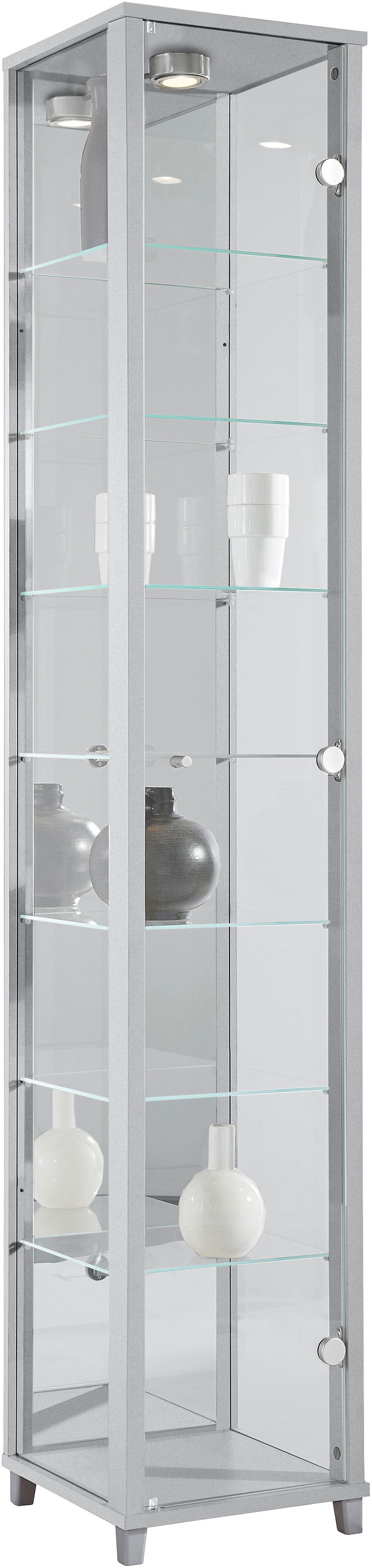 fif möbel "OPTIMA" Standvitrine/Glasvitrine 1x Glastür,perfekt für Sammler,Sammlervitrine