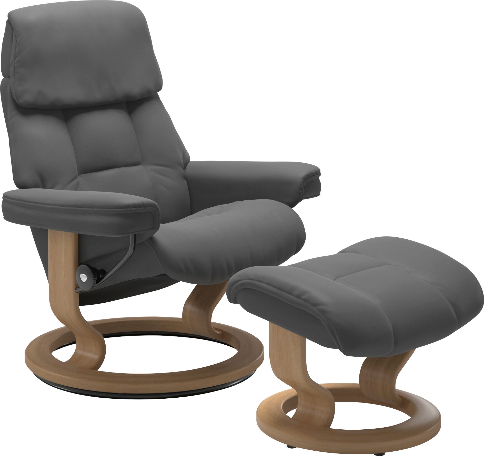 Stressless Relaxsessel "Ruby", (Set, Relaxsessel mit Hocker), mit Classic Base, Größe S, Gestell Eiche, Wenge, Braun & S