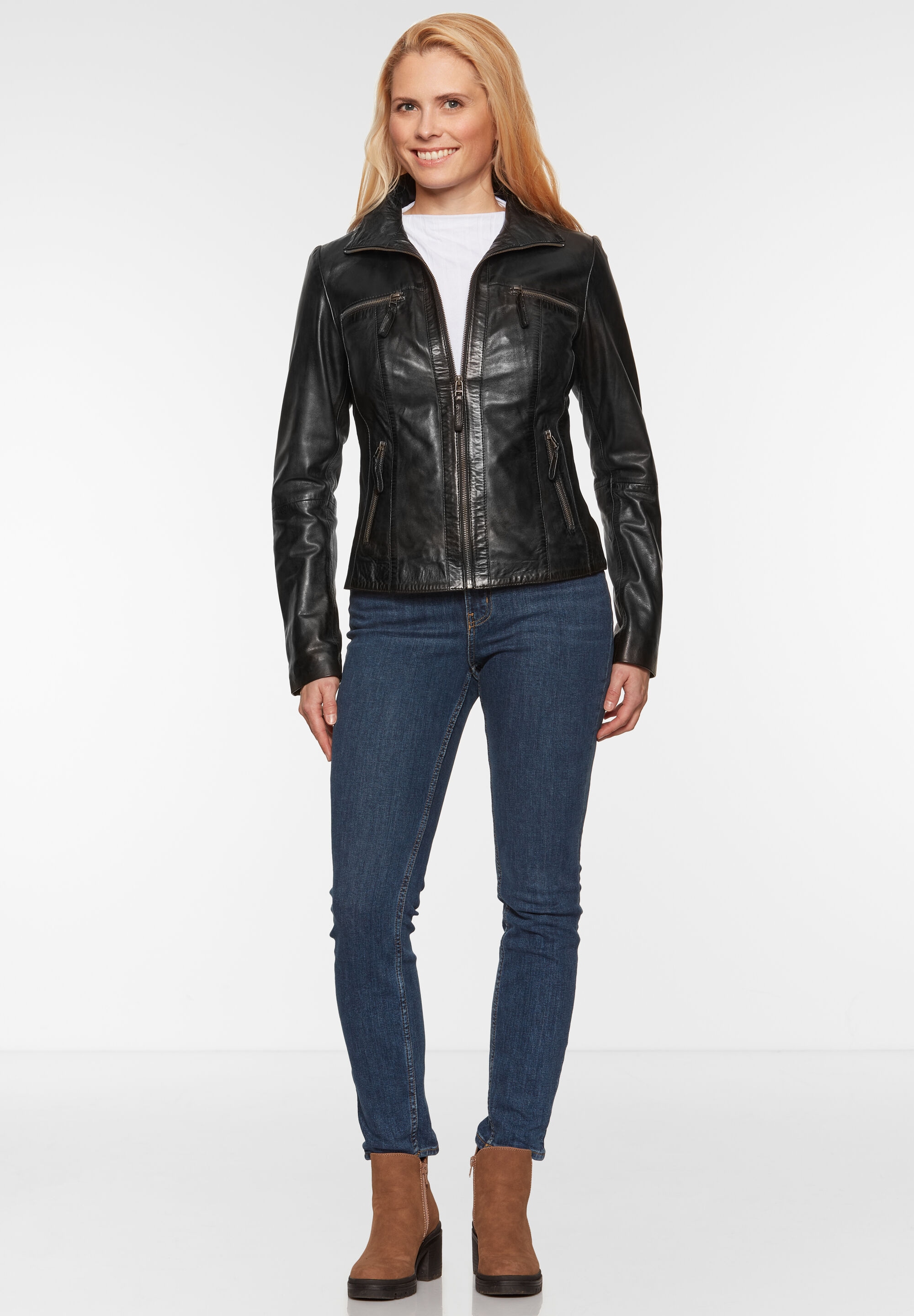 7eleven Bikerjacke »SENONA« ohne Kapuze im Uni-Design