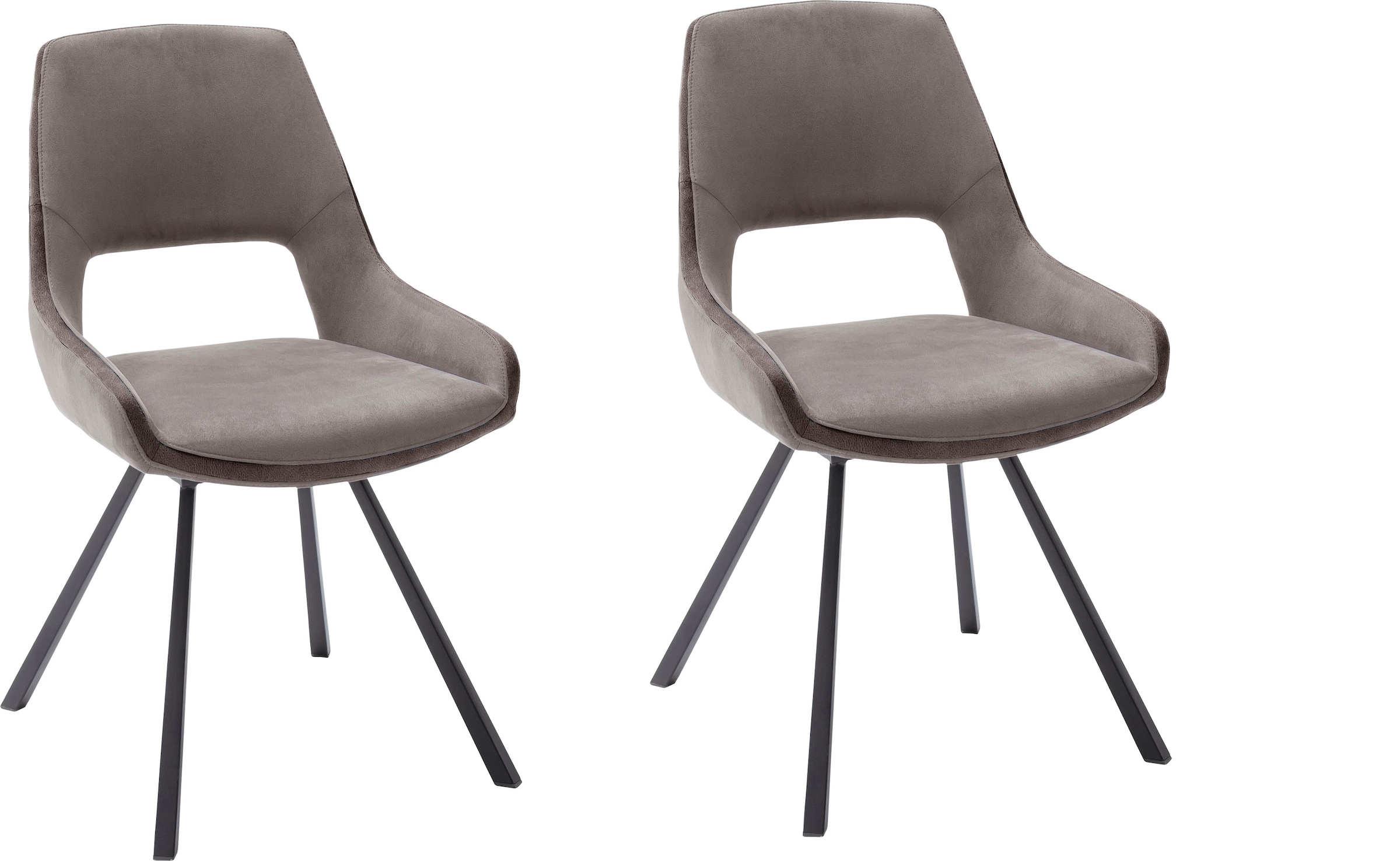 MCA furniture Esszimmerstuhl »Bayonne«, (Set), 2 St., 2-er Set, Stuhl 180°drehbar mit Nivellierung, belastbar bis 120 kg