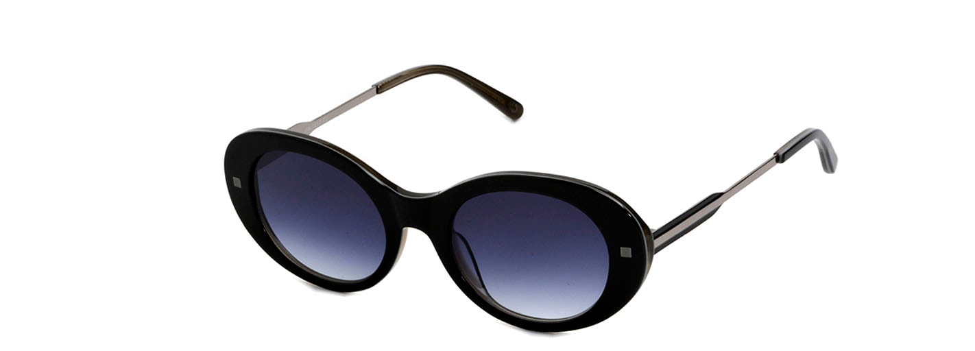 GERRY WEBER Sonnenbrille, Außergewohnliche, schwarze, Damenbrille, ovale Form