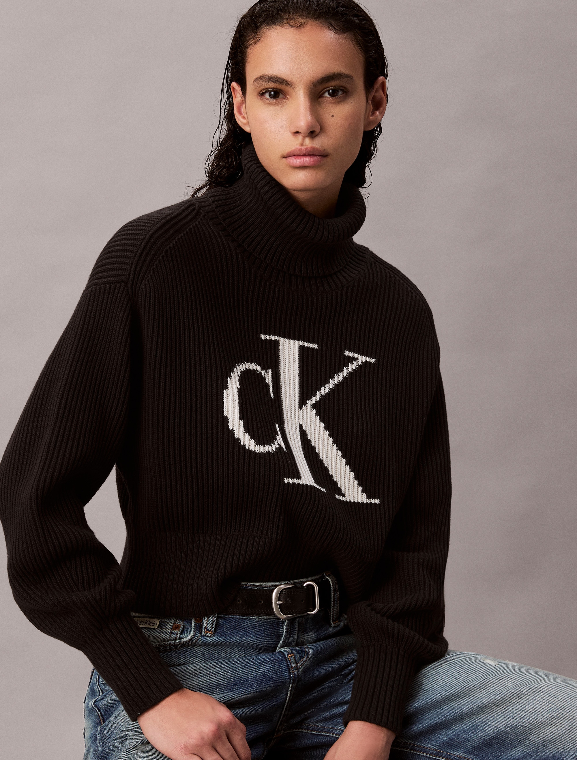 Calvin Klein Jeans Strickpullover Rollkragen, loose fit