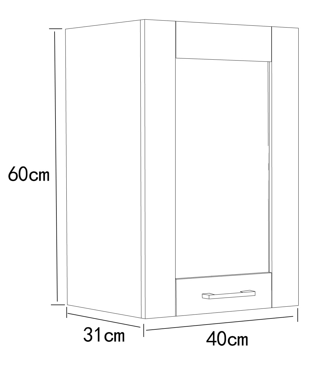 VCM Hängeschrank »Küchenschrank B. 40 cm Hängeschrank Küche Colura«