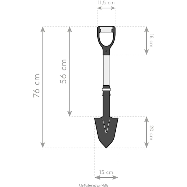 Spear Head Spade Spaten »Spear Head XS«, 76 cm, Schaufelblatt aus hochwertig  verarbeitetem Stahl online bestellen | BAUR