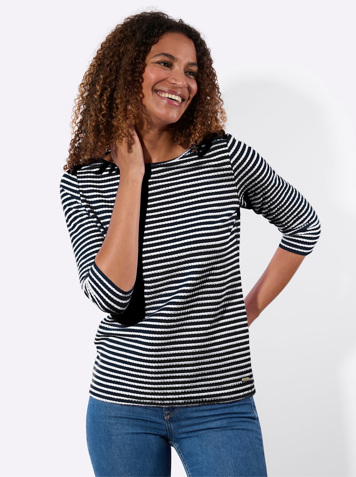 Casual Looks 3/4-Arm-Shirt "Ringelshirt", 1 tlg. günstig online kaufen