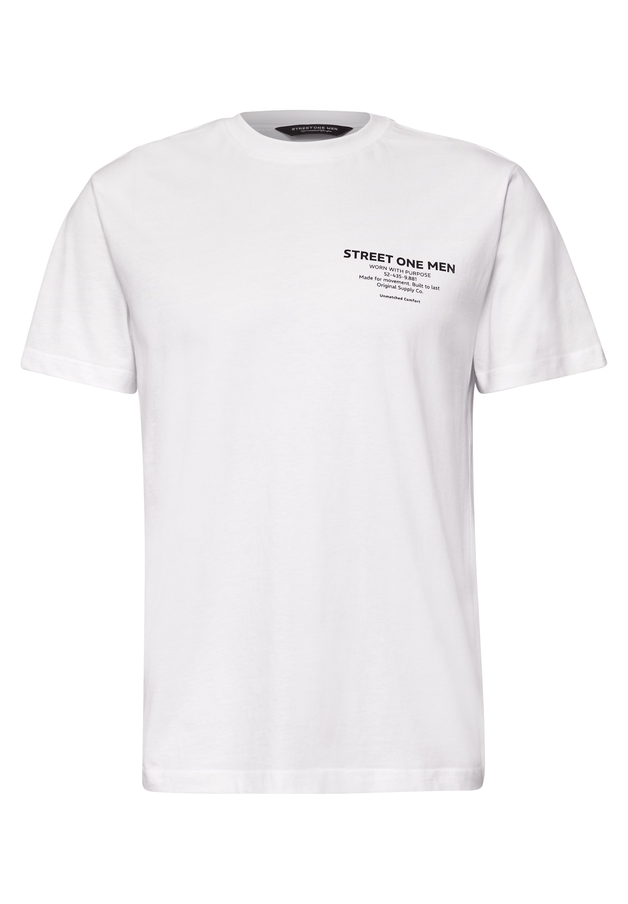 STREET ONE MEN T-Shirt aus reiner Baumwolle